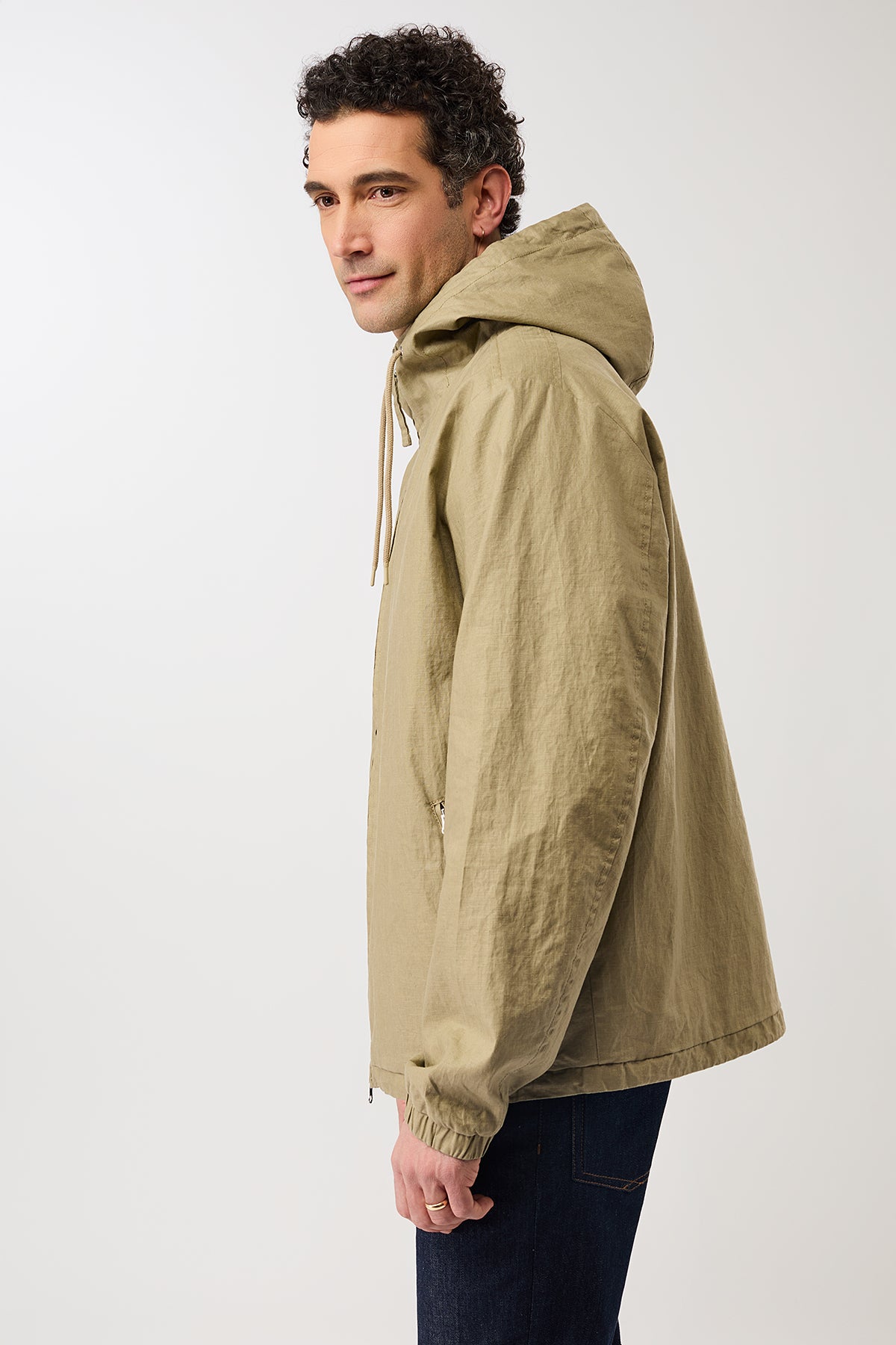 LangerChen men vegan Jacket Short Breeze Beige