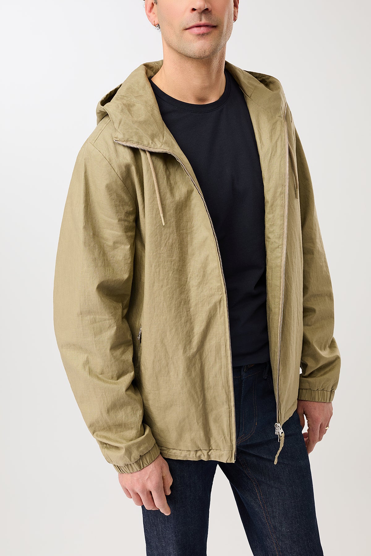 LangerChen men vegan Jacket Short Breeze Beige