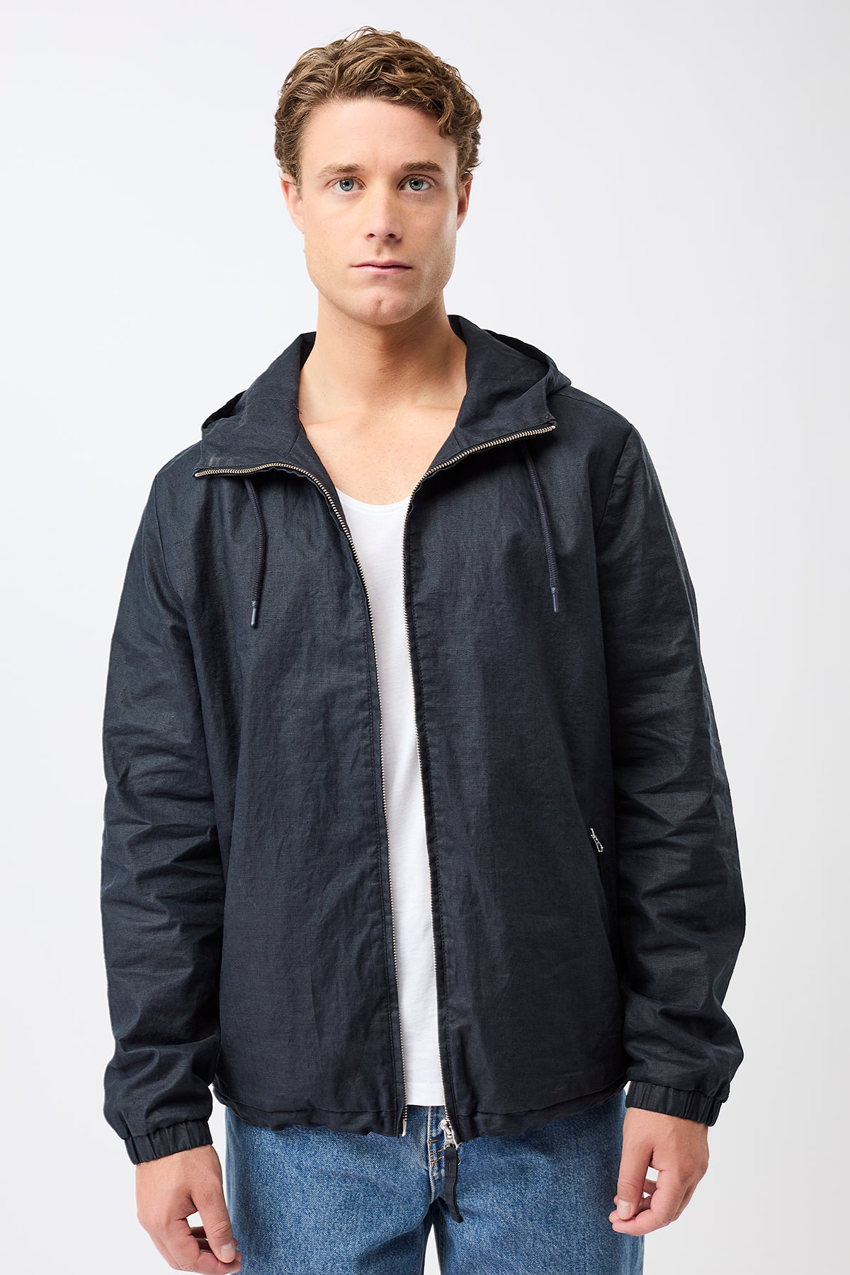 LangerChen men vegan Jacket Short Navy