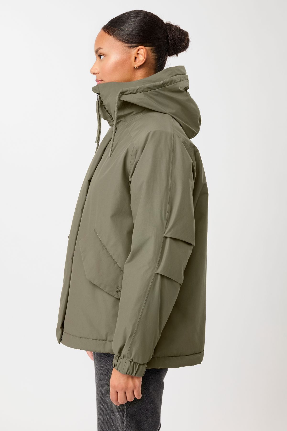 LangerChen womens vegan Parka Padded Short Sencha