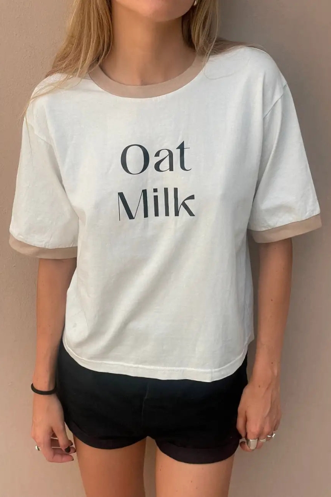 New Orchard Damen vegan T-Shirt Oat Milk Beige