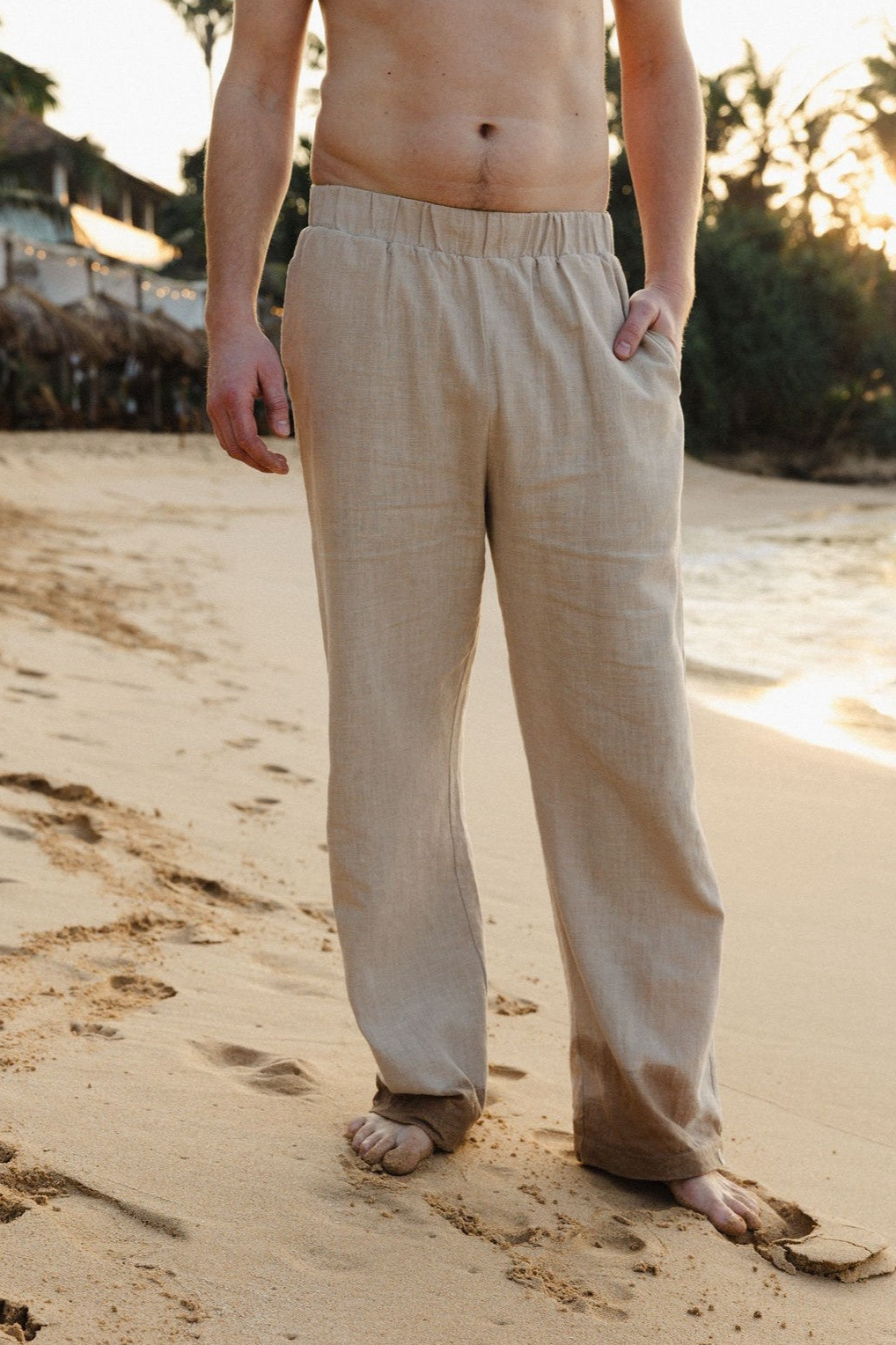 The View Yoga men vegan Pants Teya Beige