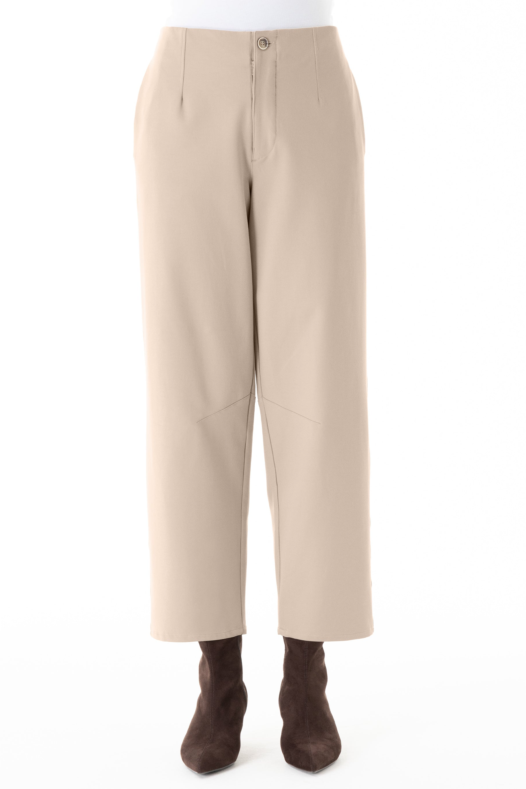 ORGANICATION Damen vegan Hose Barrel In Taupe