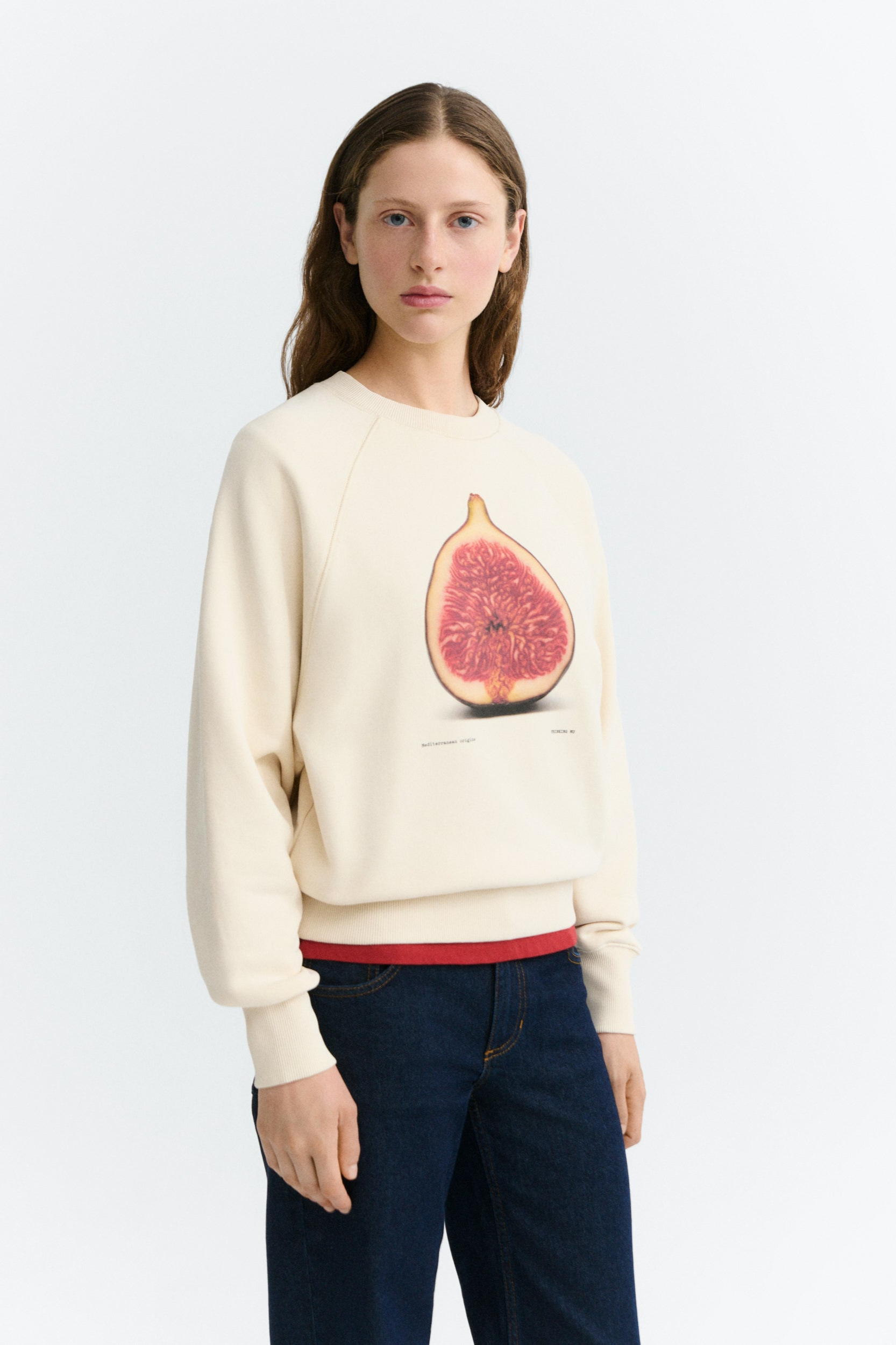 Thinking MU womens vegan Sweatshirt Figa Bonnie Ecru