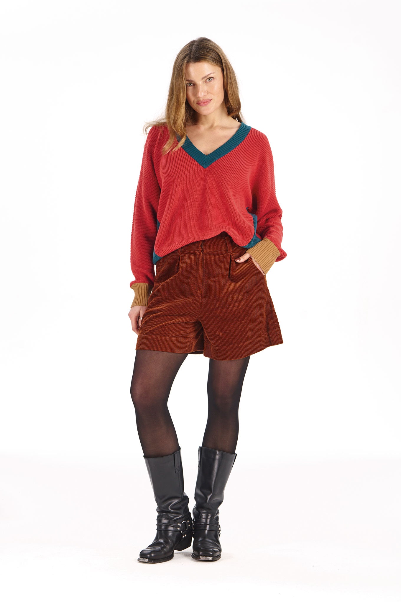 KOMODO womens vegan Shorts Lima Chestnut