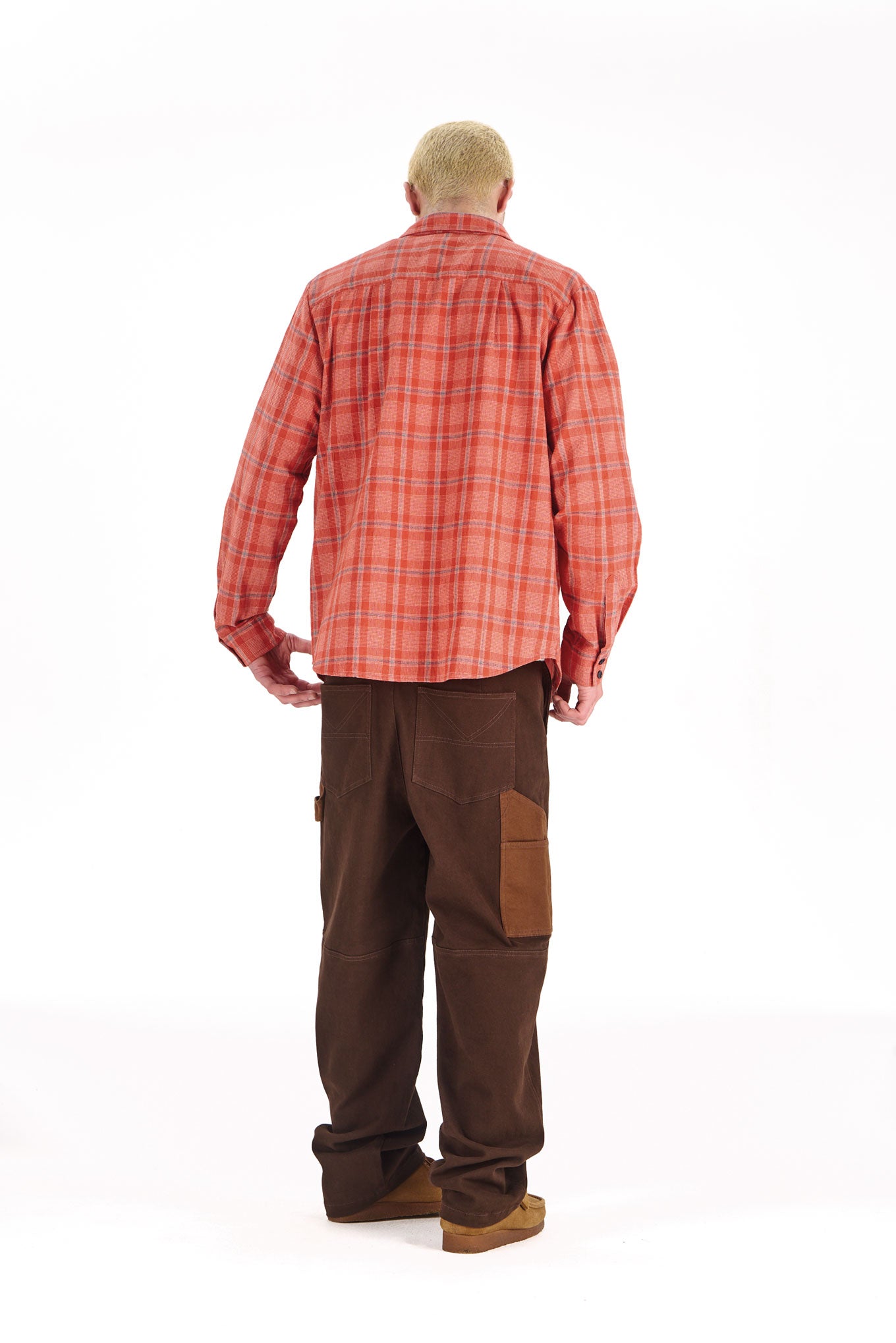 KOMODO men vegan Shirt Dylan Red & Navy Check