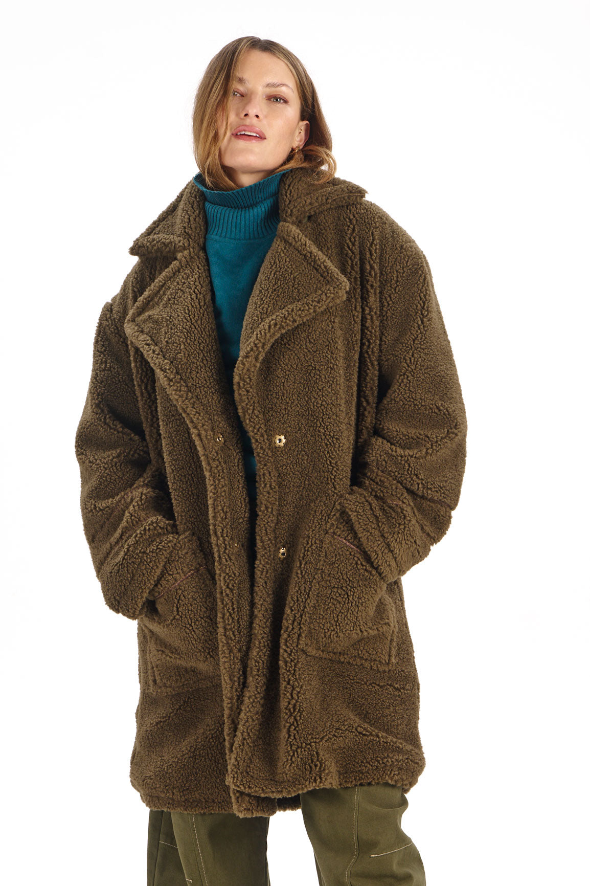 KOMODO Damen vegan Trenchcoat Domini Olive