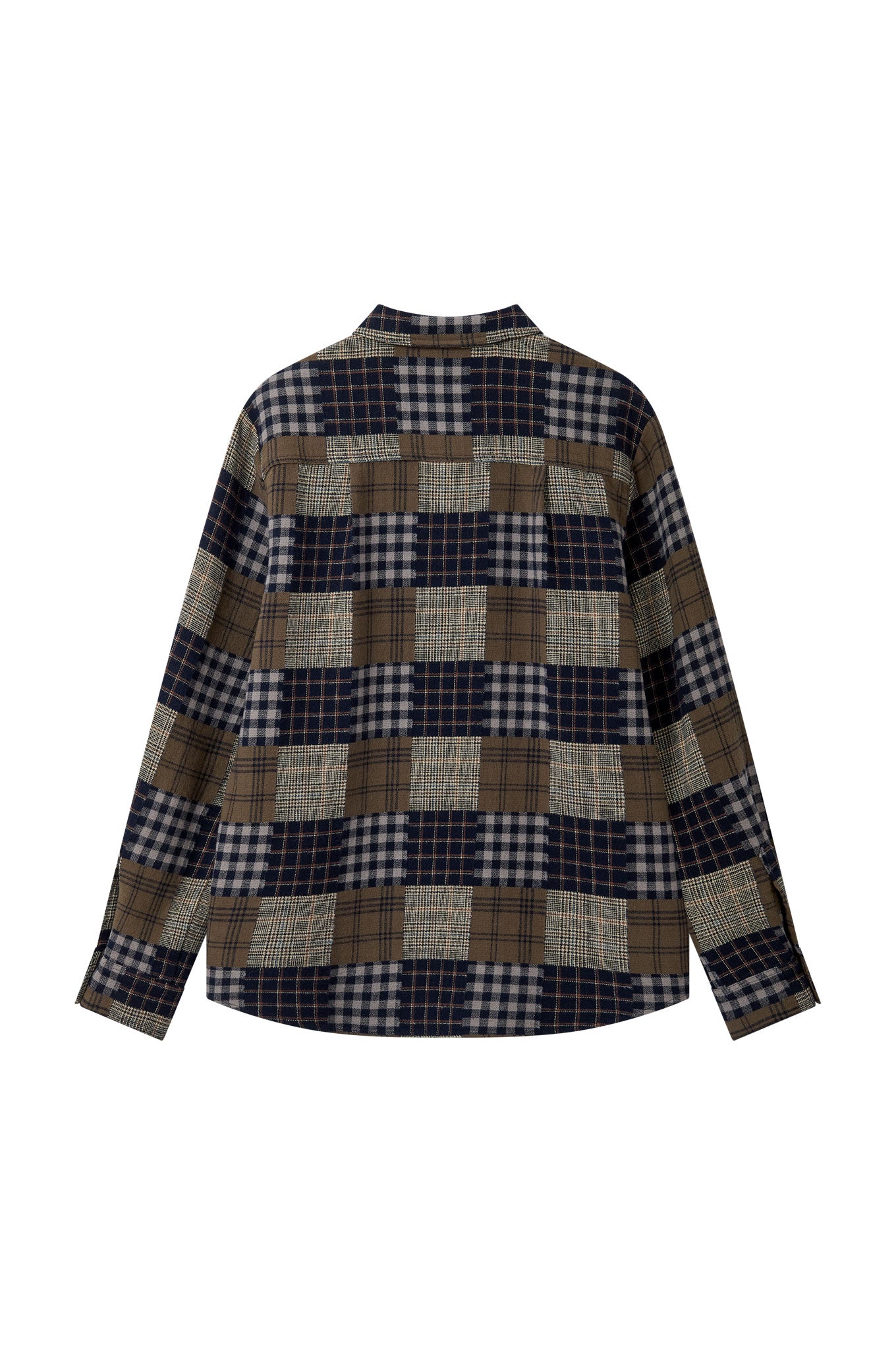 KOMODO men vegan Overshirt Santi Check Beige/Navy