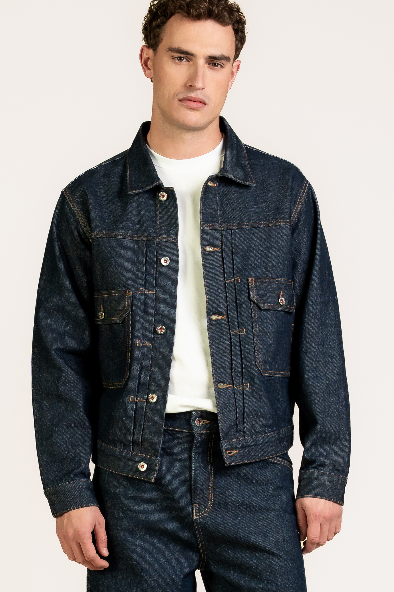 Kuyichi Herren vegan Jacke Nelson Plissiert Ausgewaschen