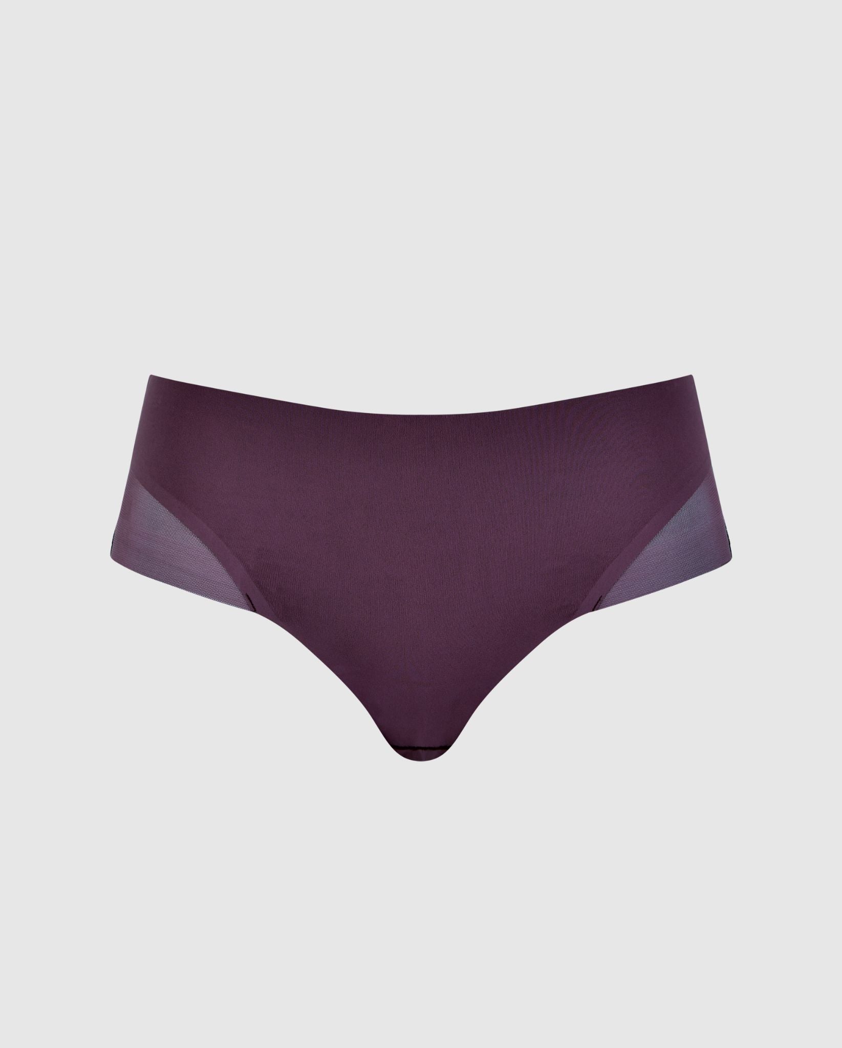 Understatement womens vegan Briefs Micro Mesh Midi Hipster Plum