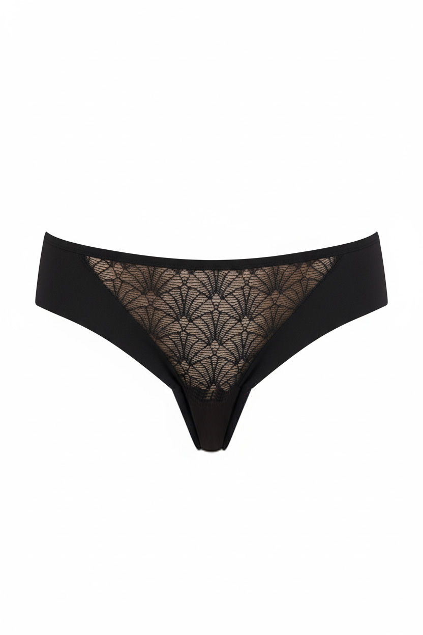 WiDDA womens vegan Briefs Lace Black