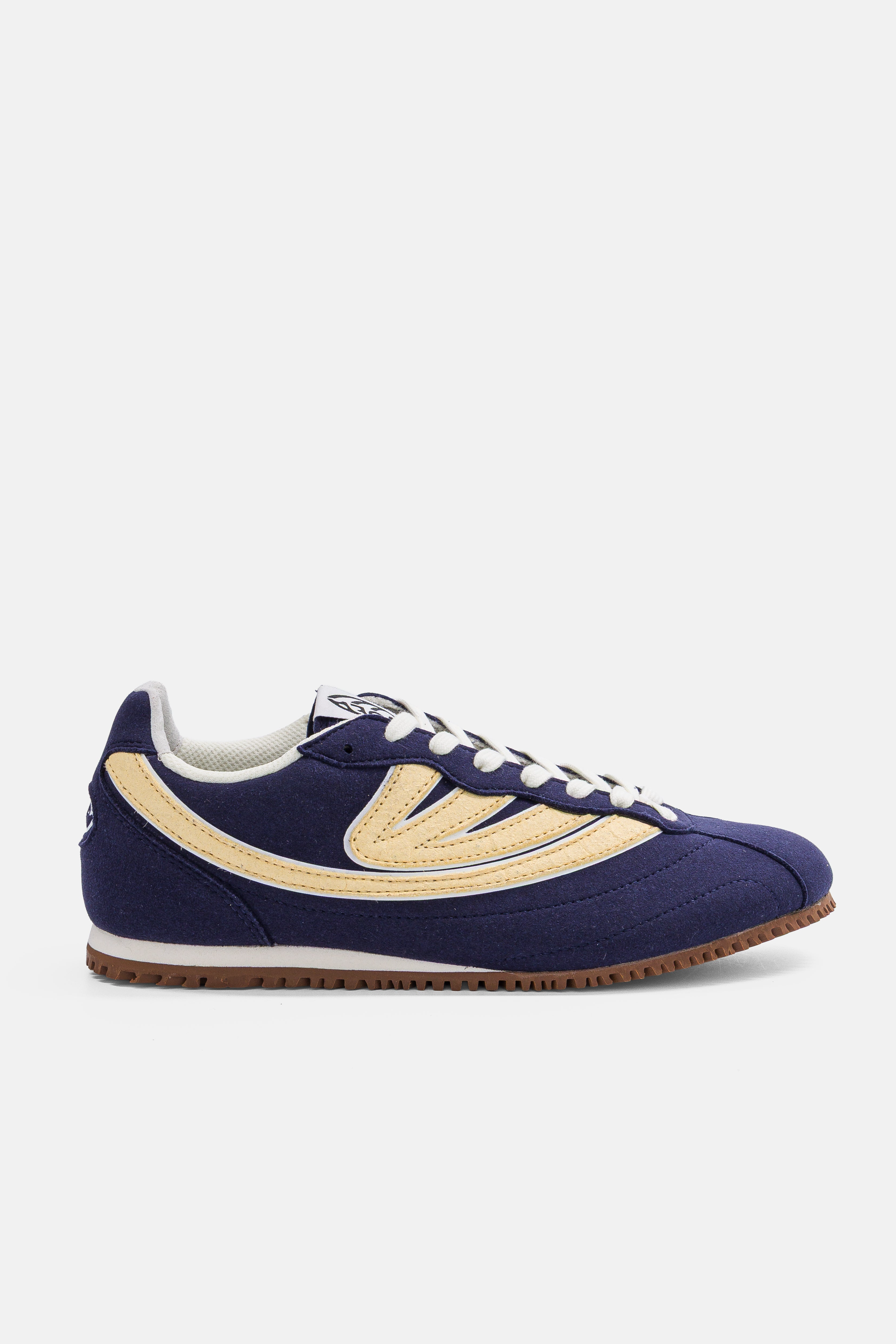 MoEa Herren vegan Sneakers Rise Marineblau/Gelb Mit Ananas-Motiv
