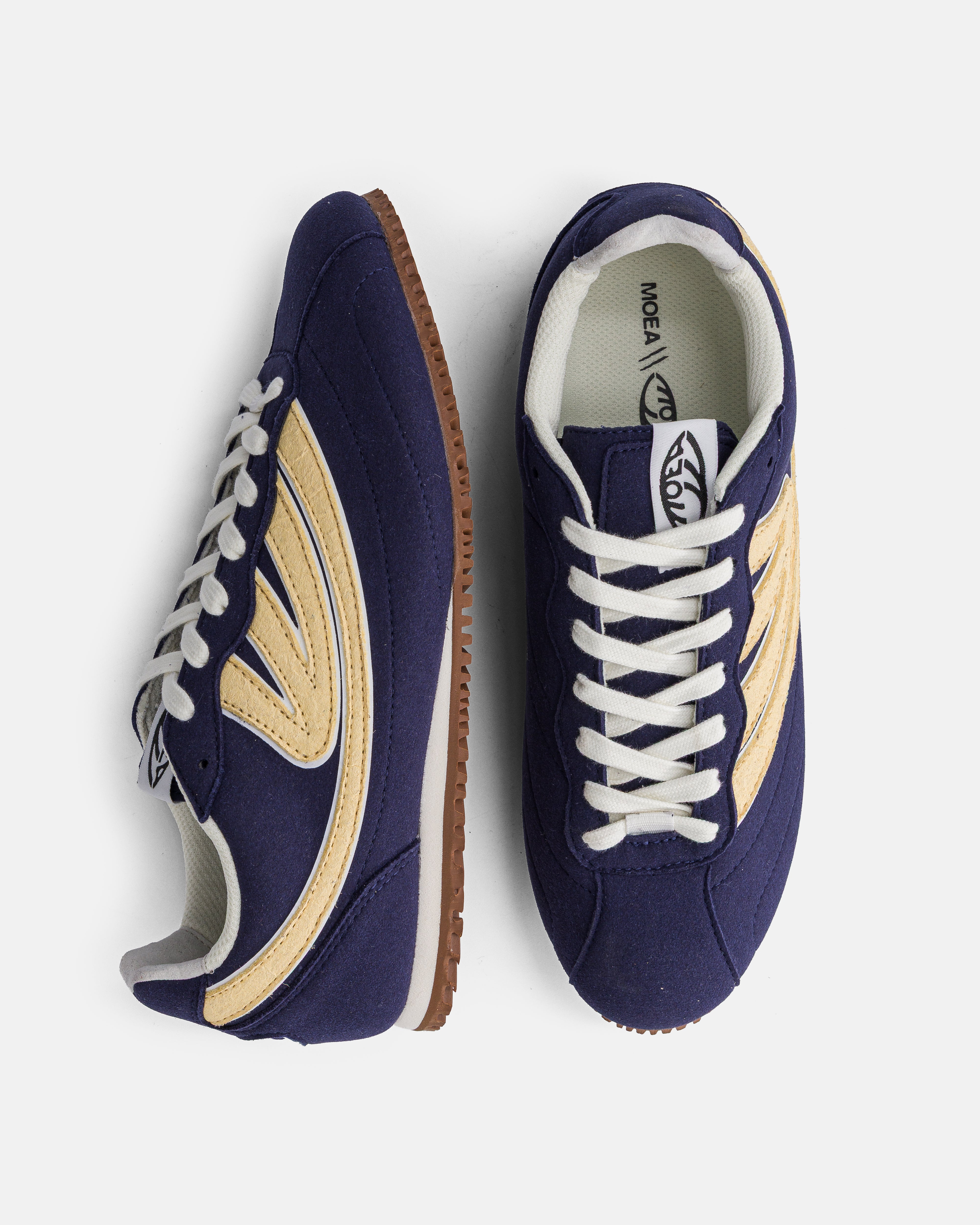MoEa men vegan Sneakers Rise Navy/ Yellow Pineapple