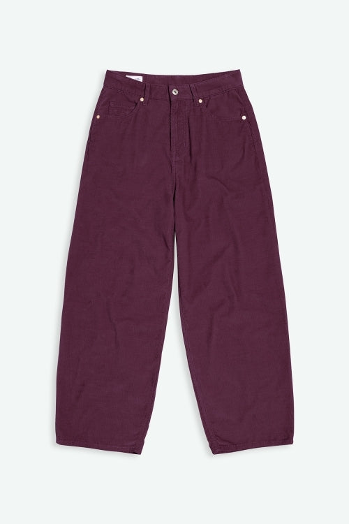Kings Of Indigo Damen vegan Hose Leila Cord Mauve Weinrot