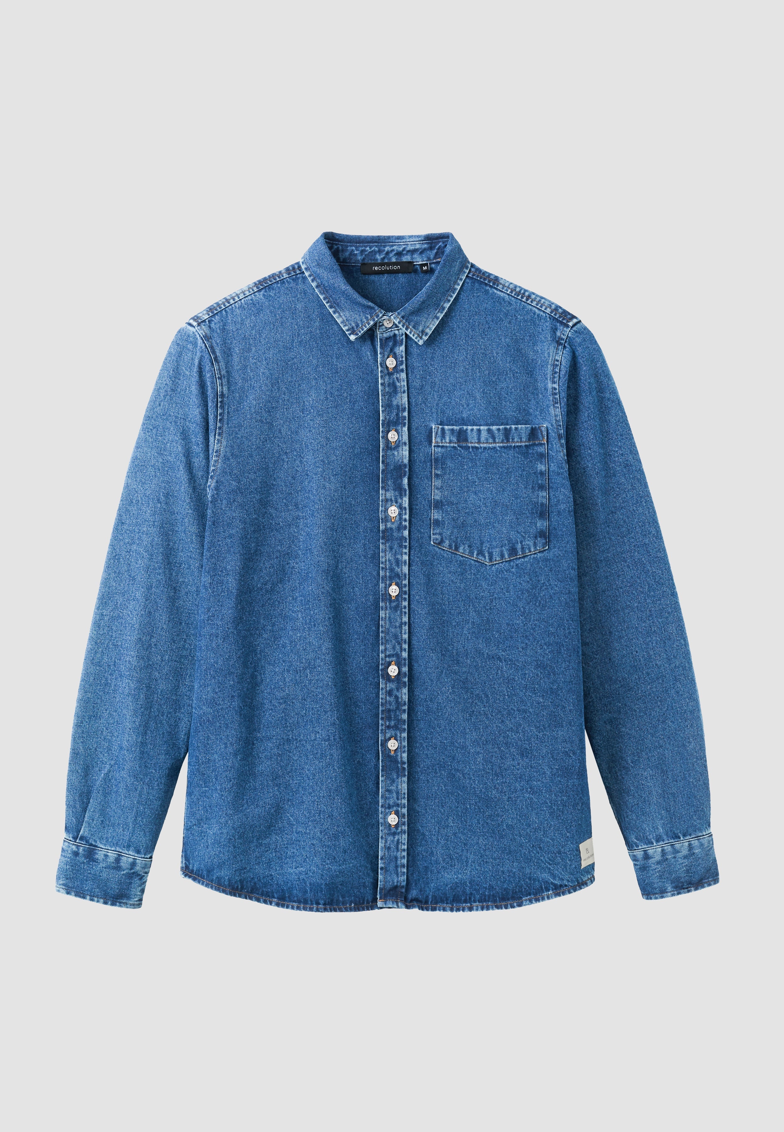 Recolution men vegan Shirt Currant Blue
