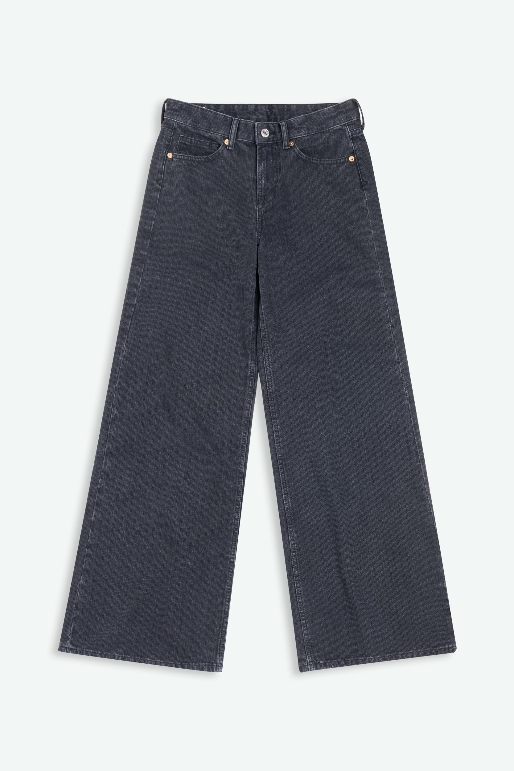 Kings of Indigo womens vegan Jeans Tanja Stripe Black Washed
