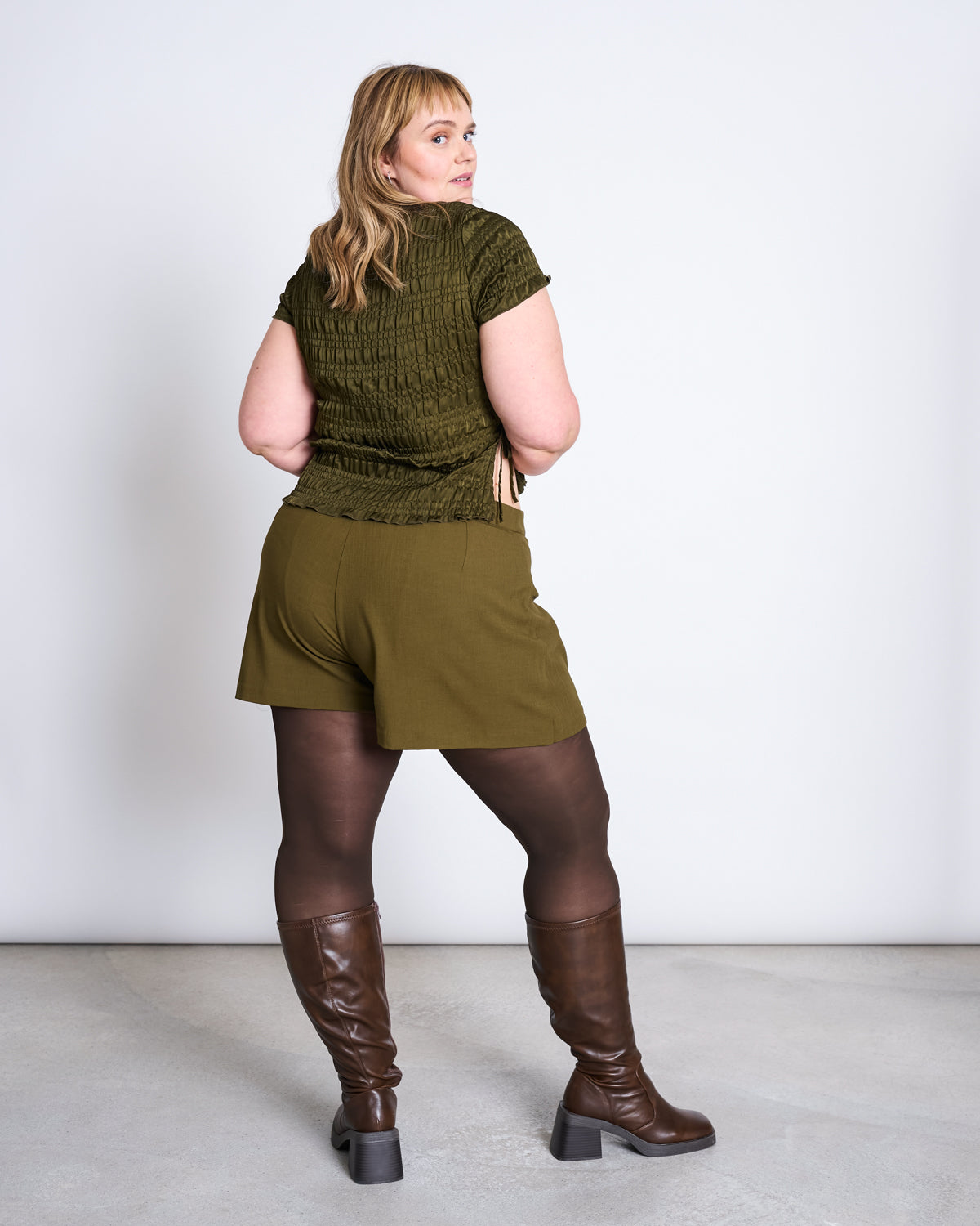 JAN 'N JUNE womens vegan Skort Mini Fynn Rosemary