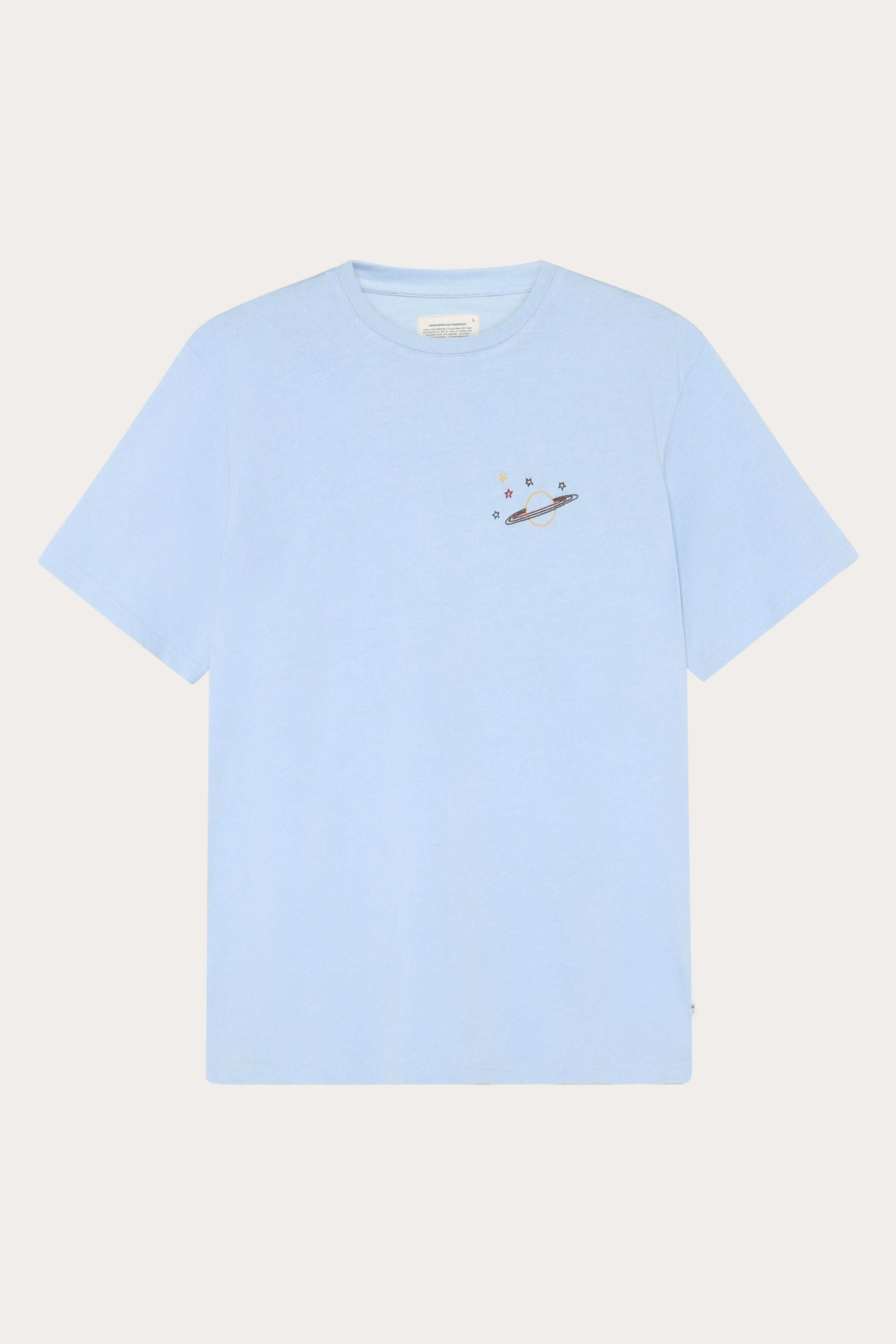 KnowledgeCotton Apparel Herren vegan T-Shirt Mit Stickerei Auf Der Brust Skyway