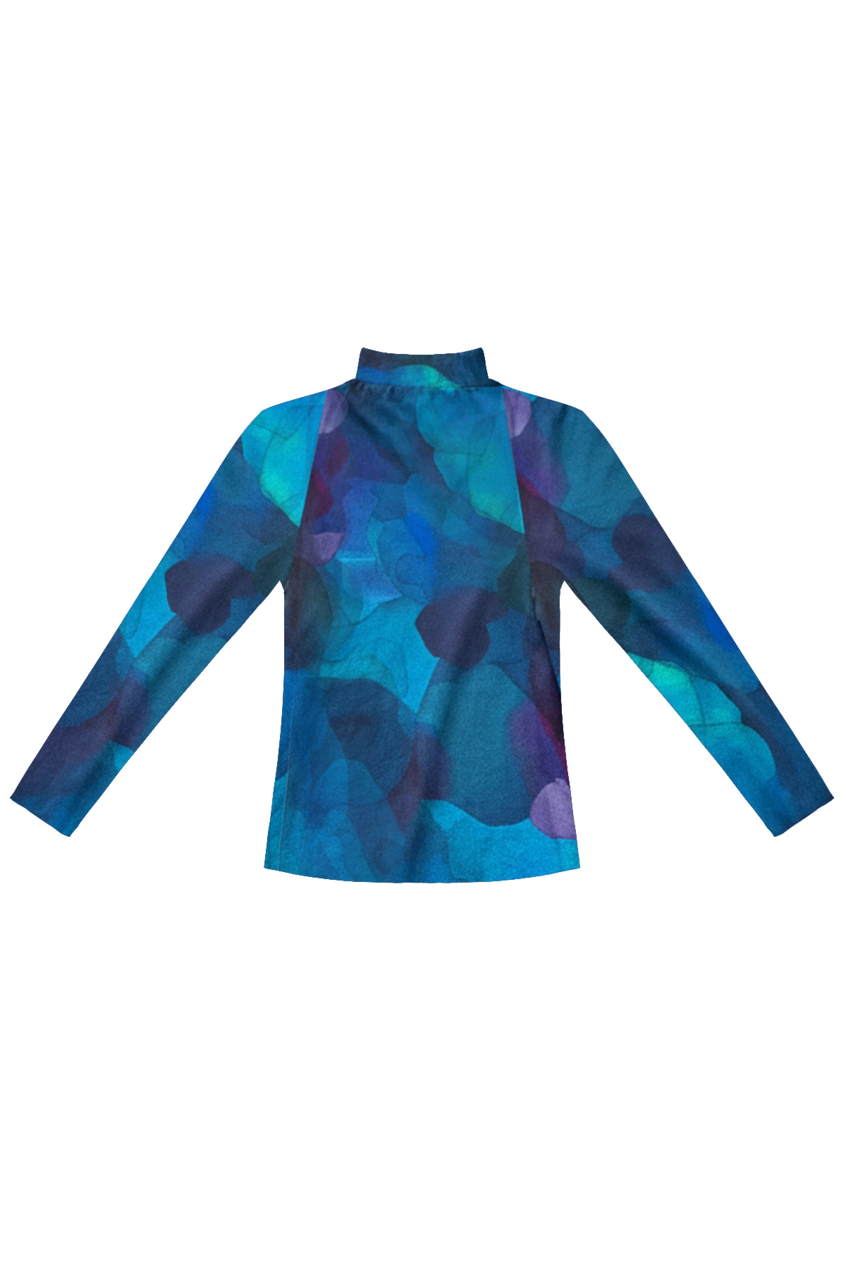 WiDDA Damen vegan Top Neo Roll Neck Dark Clouds