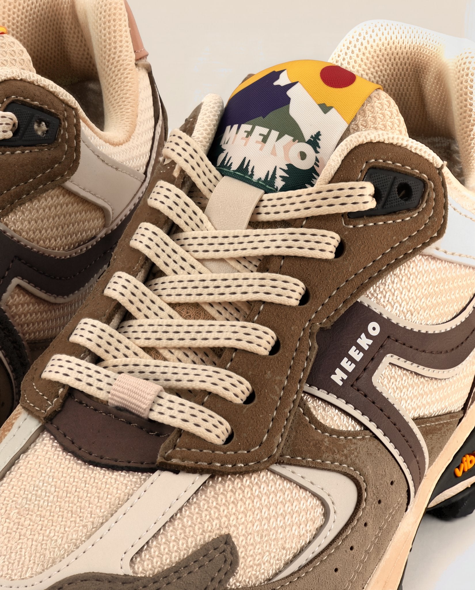 MEEKO men vegan Sneakers Capra Lucallaccio Brown