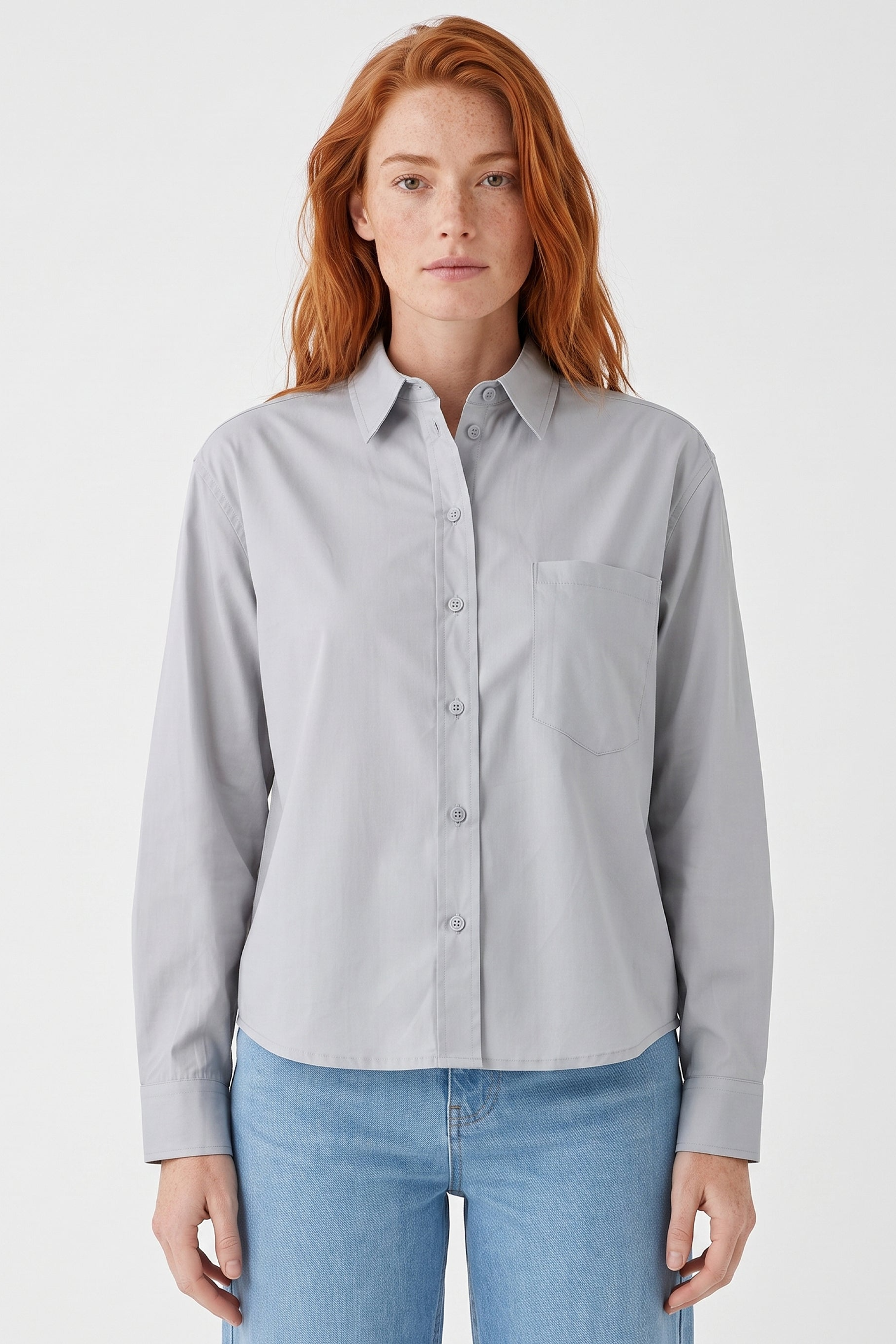 ORGANICATION womens vegan Shirt Blouse Grey