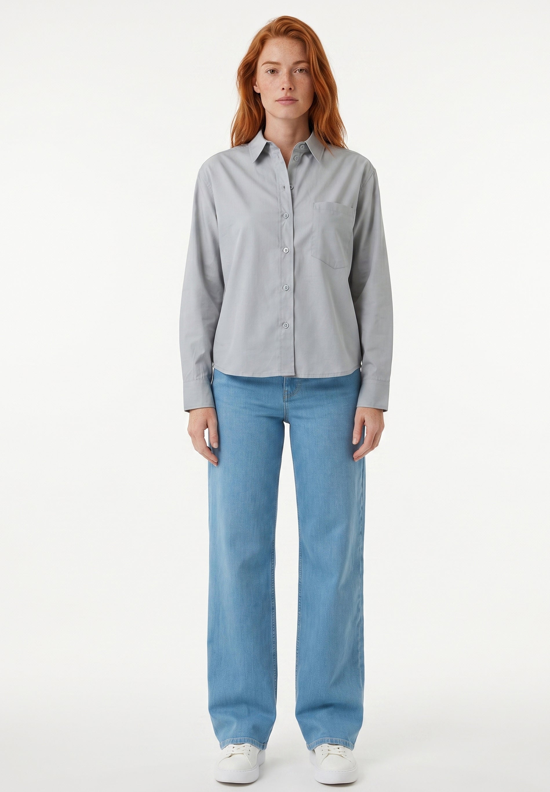 ORGANICATION womens vegan Shirt Blouse Grey
