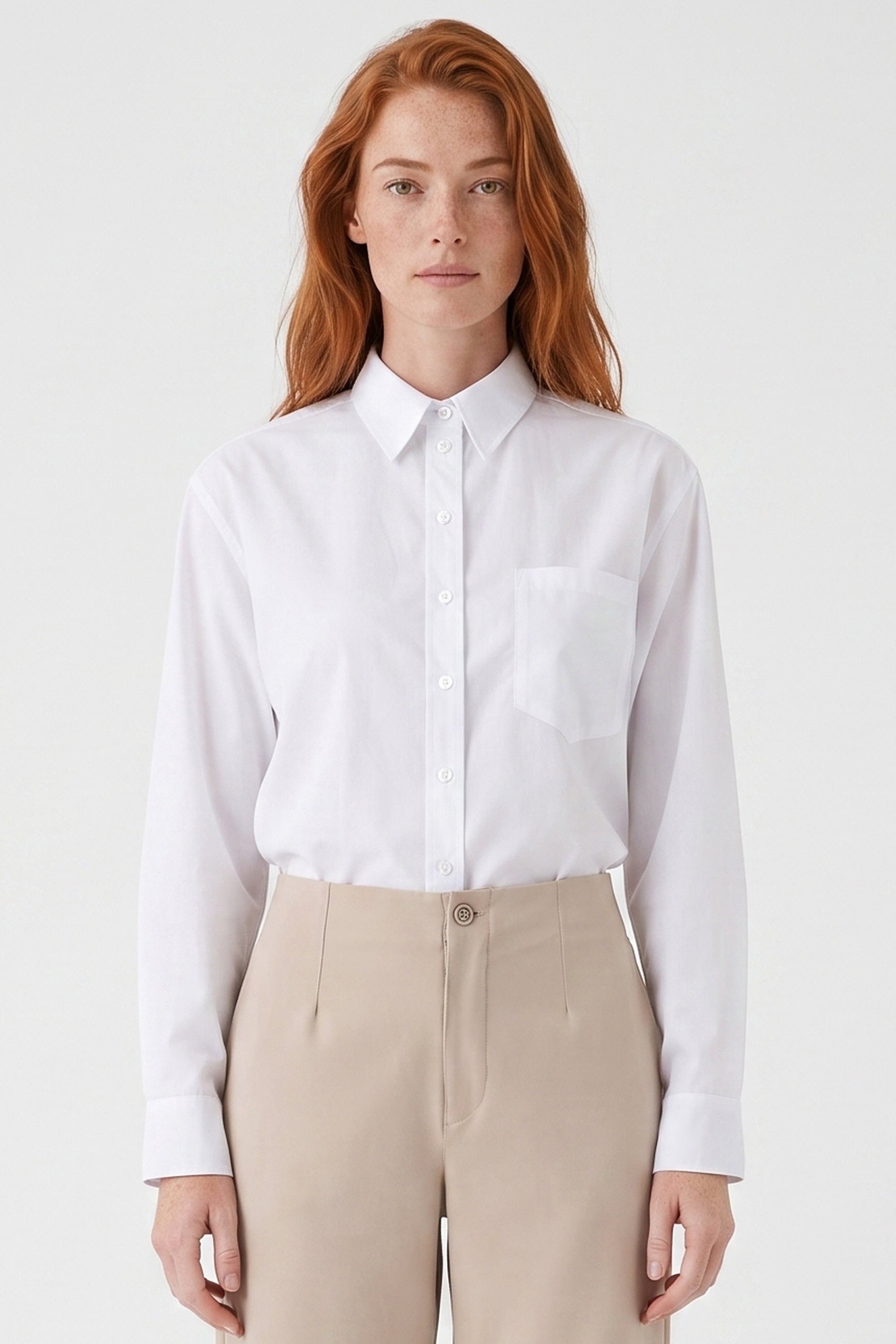 ORGANICATION womens vegan Shirt Blouse White