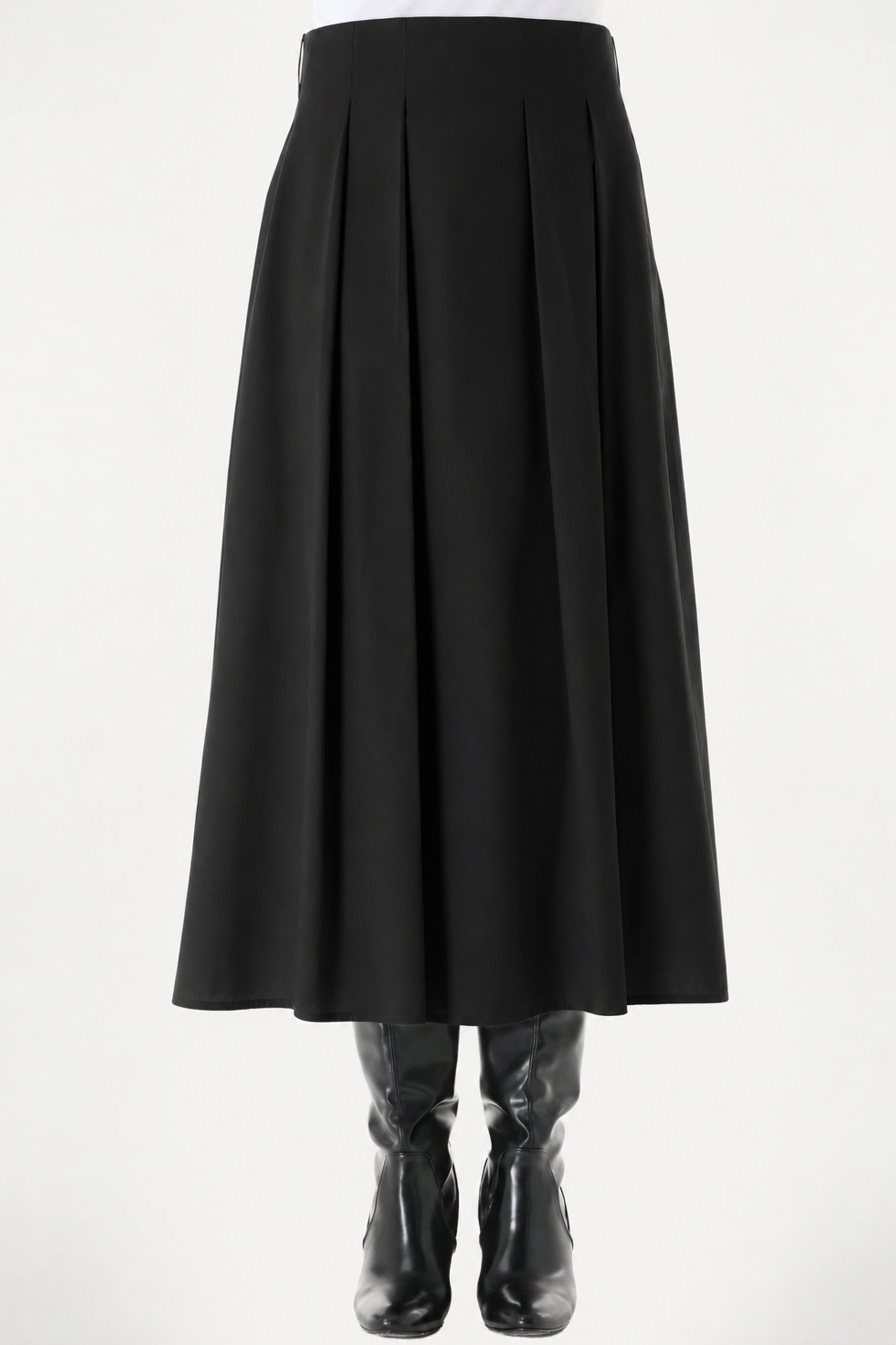 ORGANICATION womens vegan Skirt Long Pleated Black