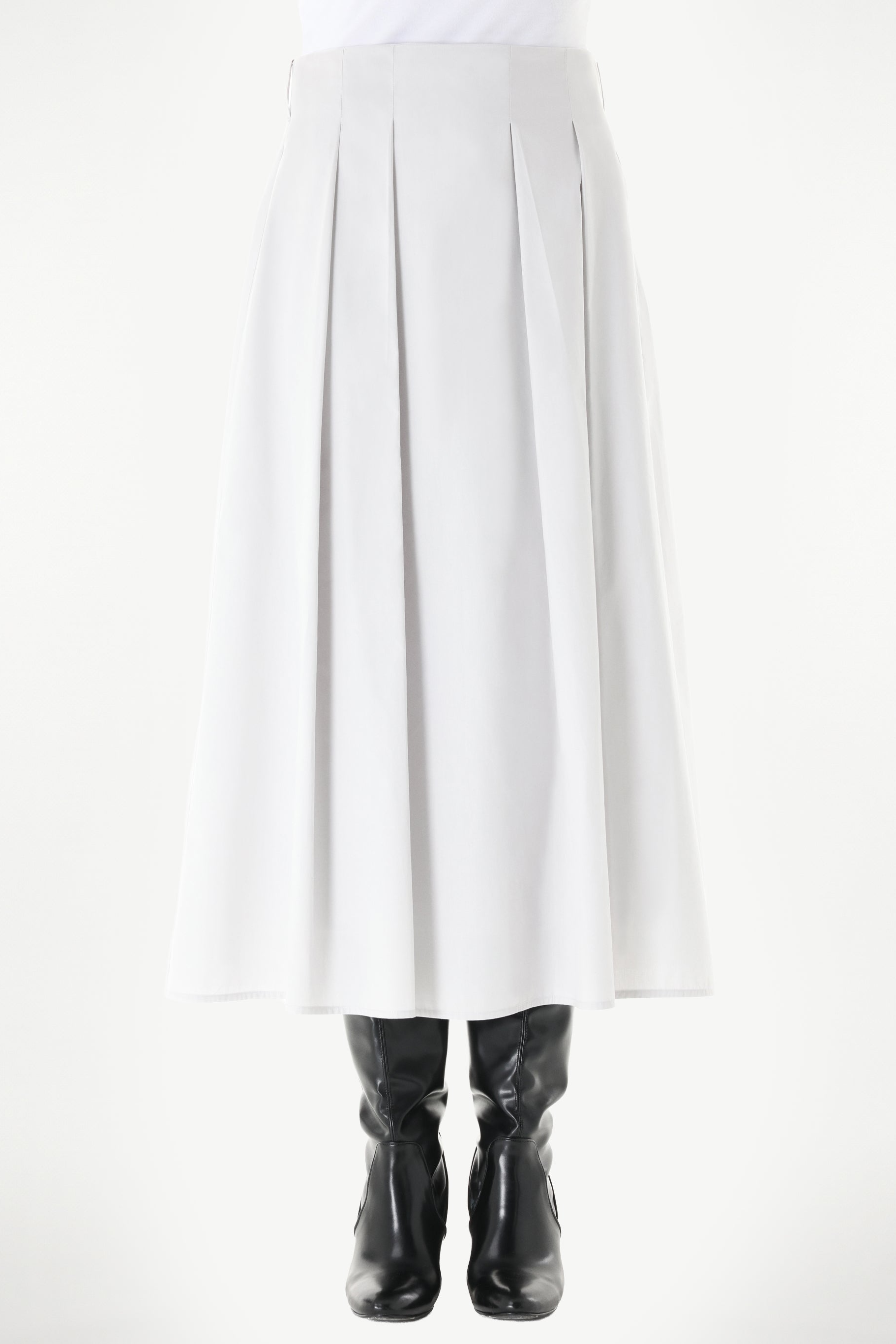 ORGANICATION womens vegan Skirt Long Pleated Grey