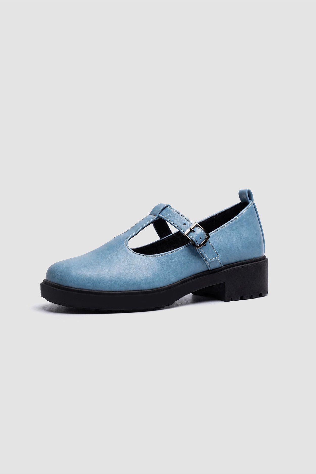BOHEMA Damen vegan Schuhe Mary Jane Curtsy Babyblau