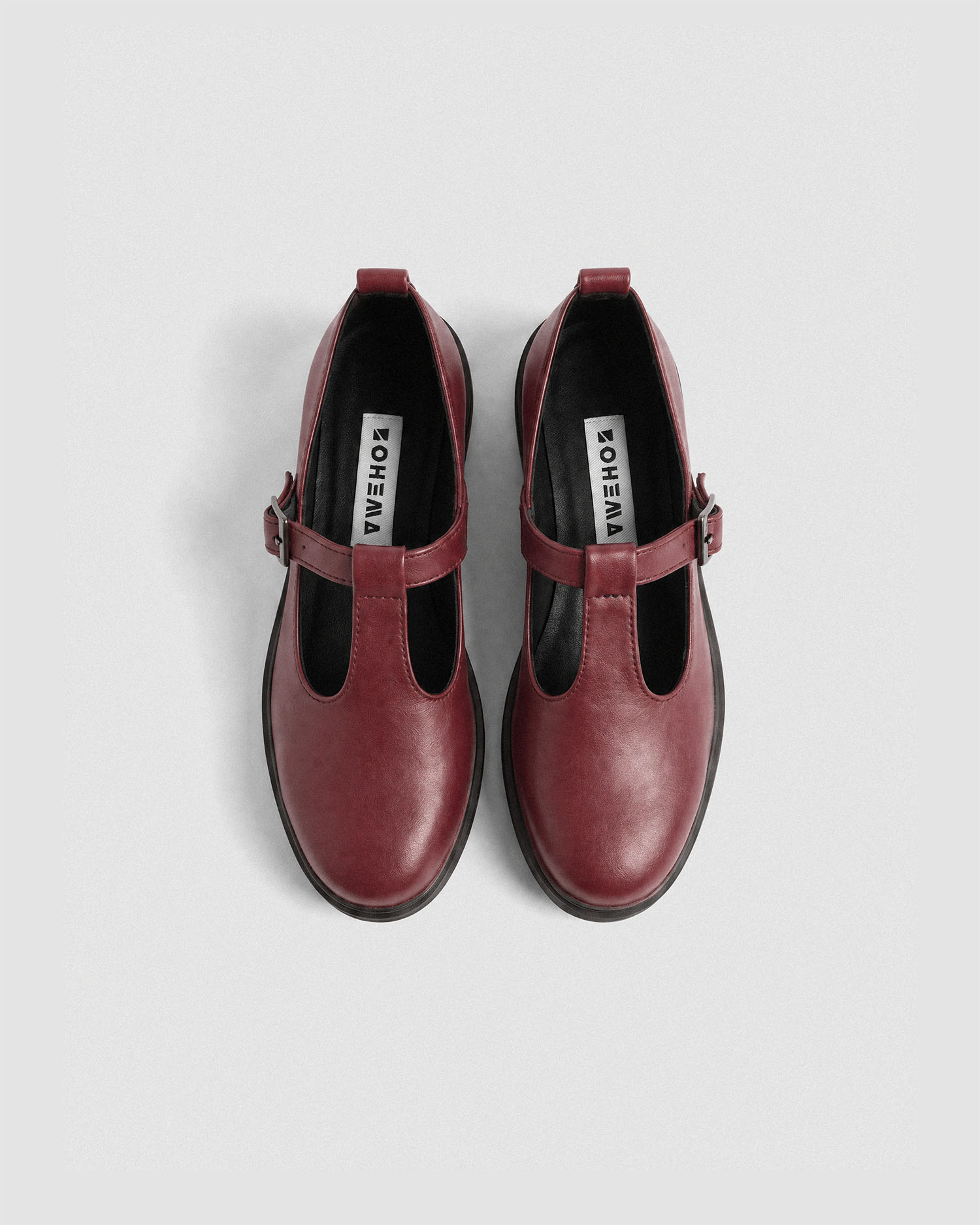 BOHEMA womens vegan Shoes Mary Jane Curtsy Burgundy
