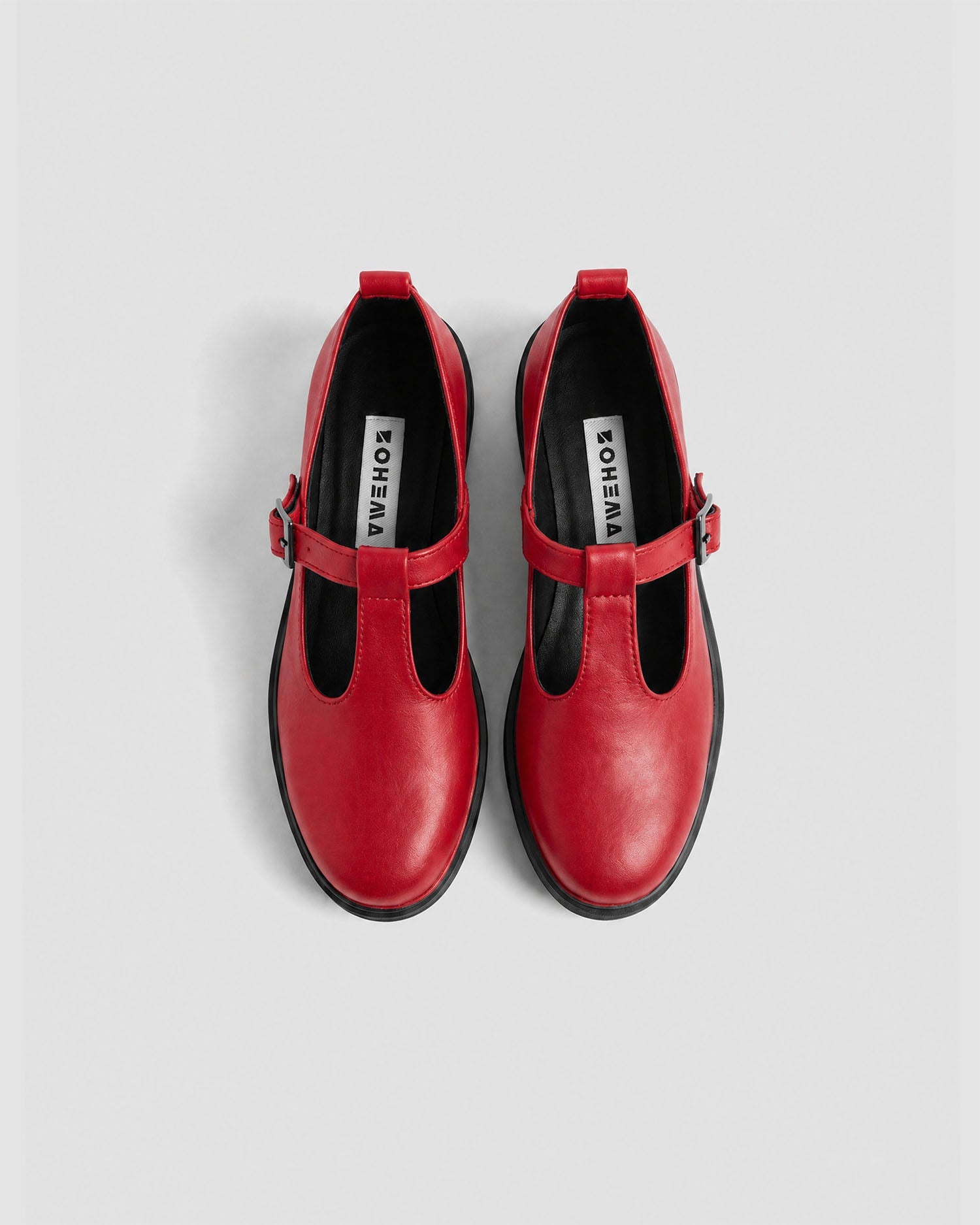 BOHEMA womens vegan Shoes Mary Jane Curtsy Red