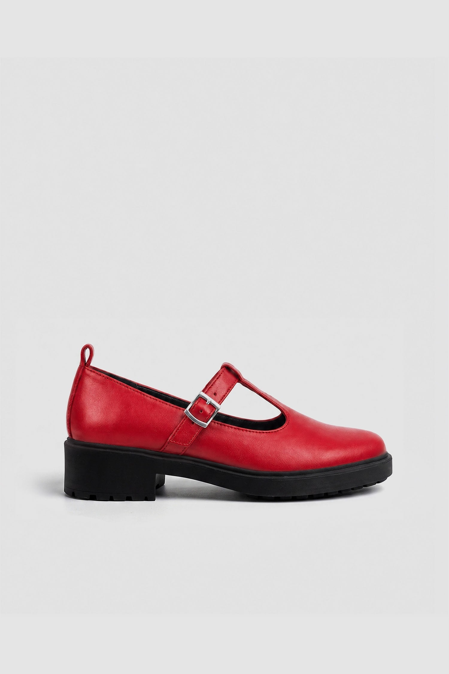 BOHEMA Damen vegan Schuhe Mary Jane Curtsy Rot