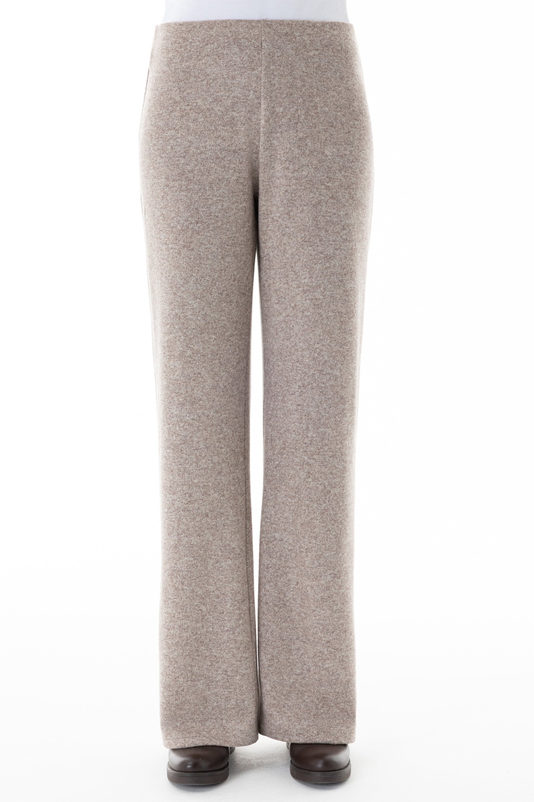 ORGANICATION Damen vegan Hose Mit Weitem Bein Braun Meliert
