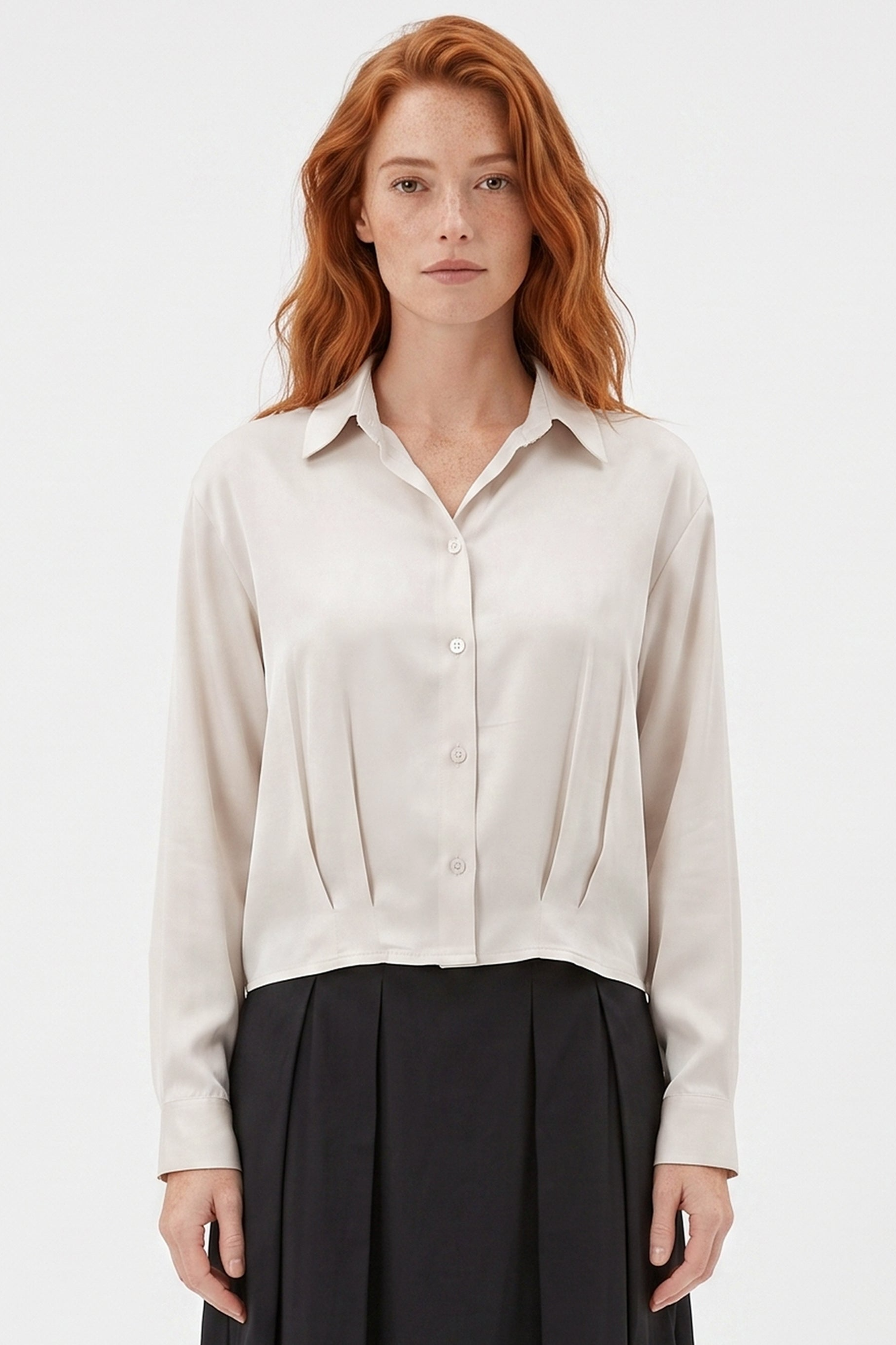 ORGANICATION womens vegan Shirt Blouse Sand