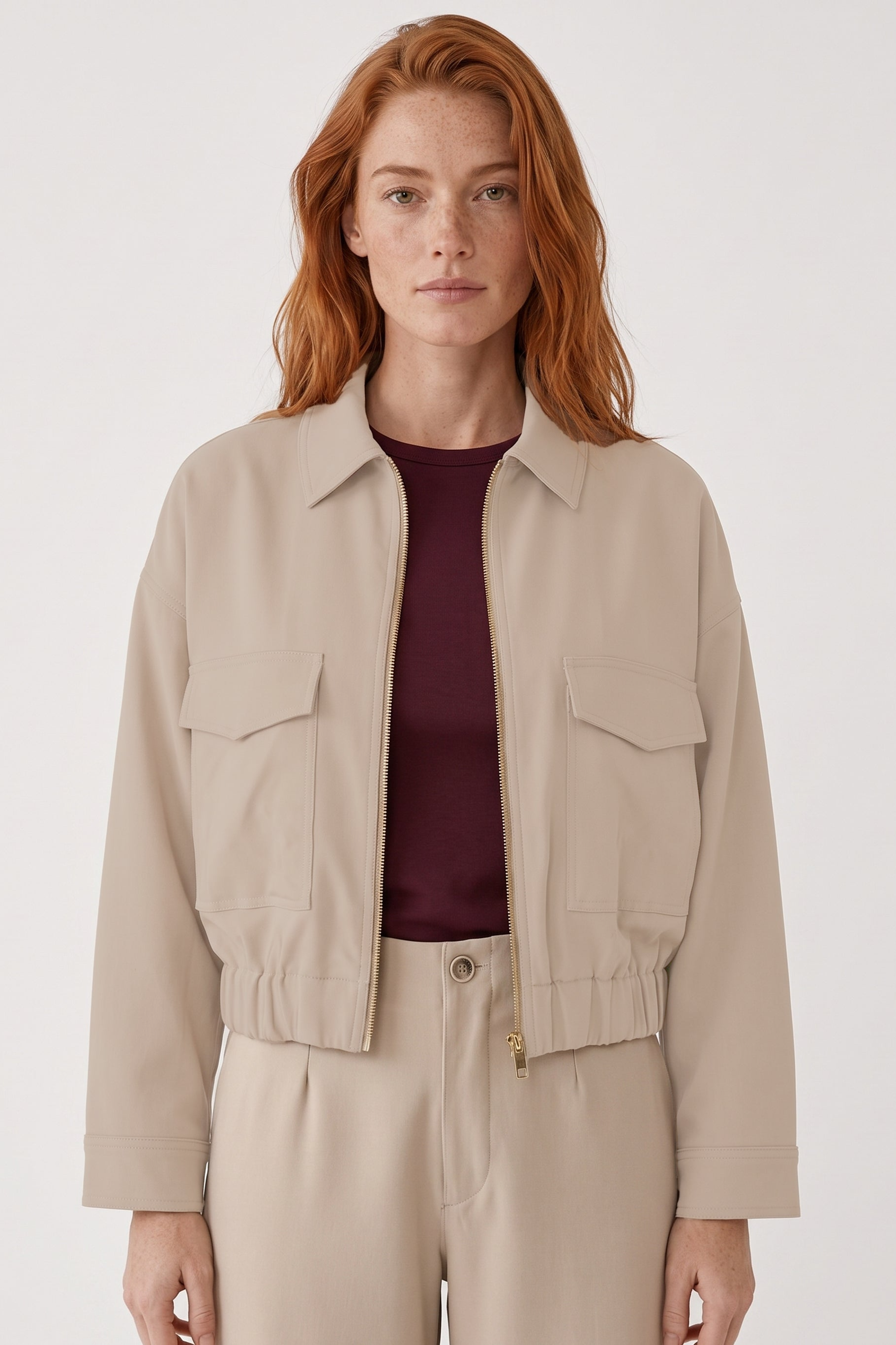 ORGANICATION Damen vegan Jacke In Taupe