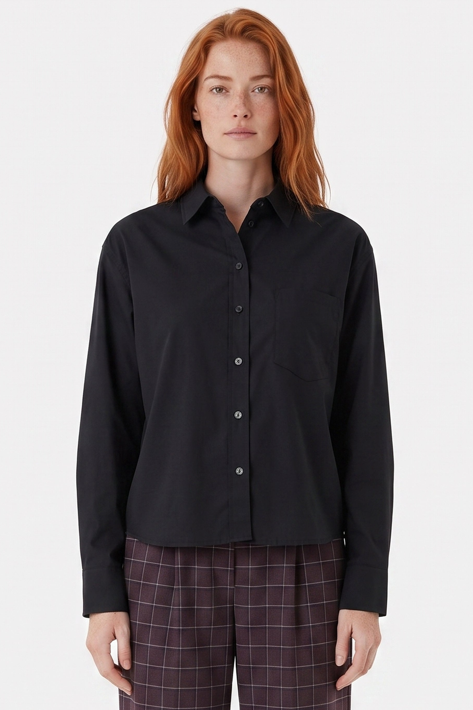 ORGANICATION womens vegan Shirt Blouse Black