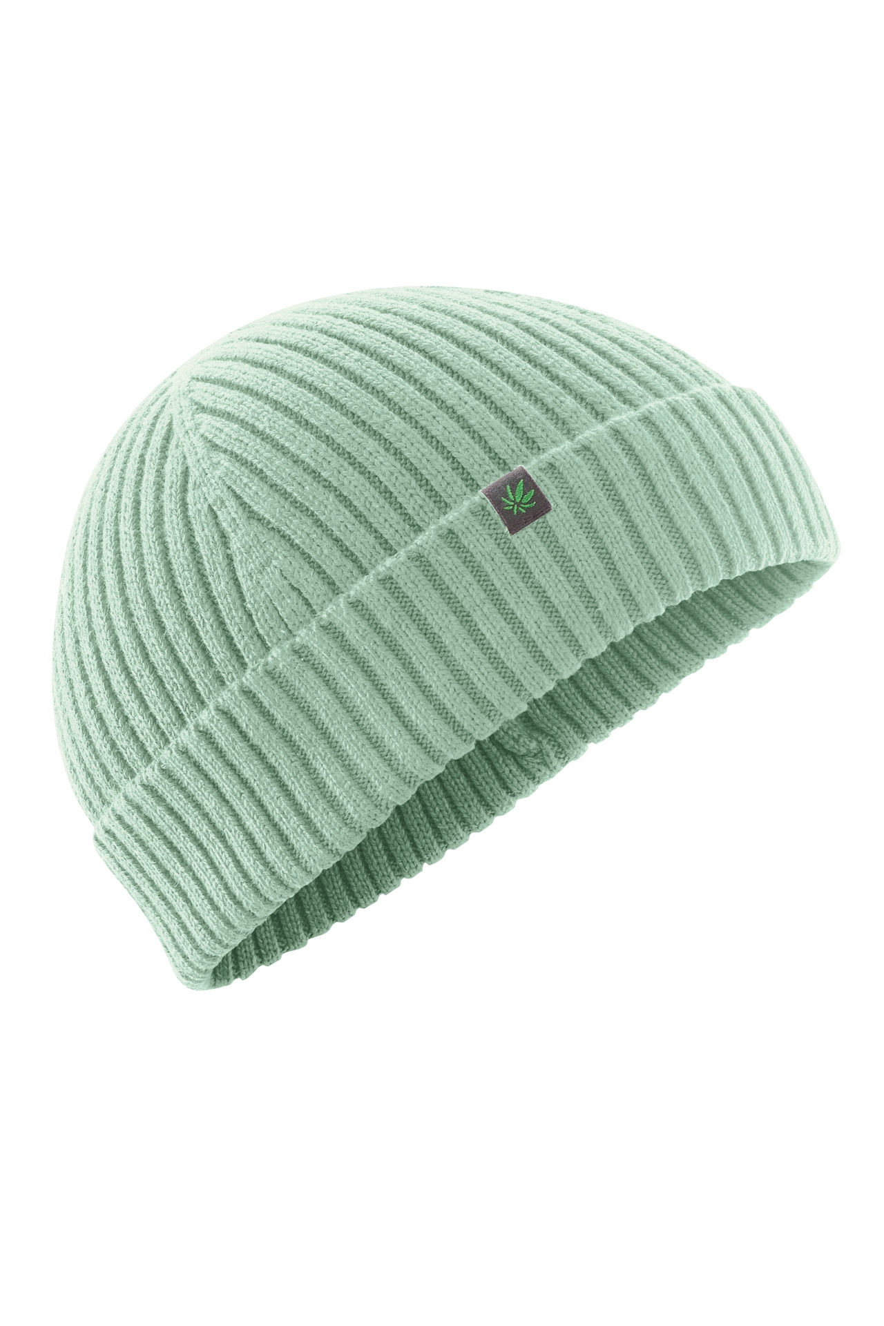 Hempage womens vegan Docker Cap Unisex Short Cut Menta Green