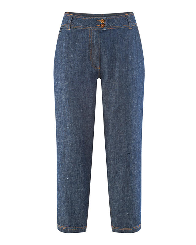 Hempage womens vegan Jeans Baggy Indigo