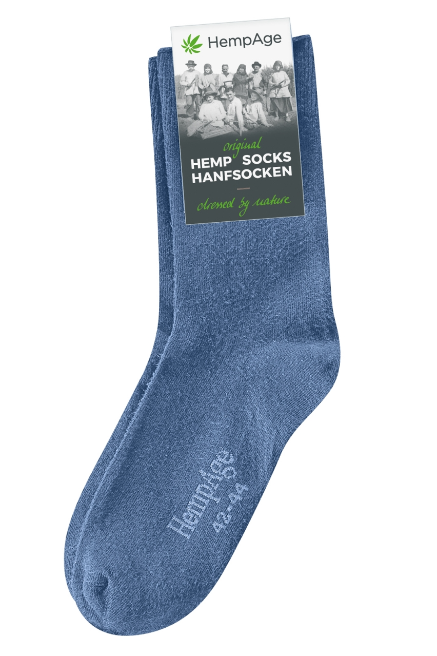 Hempage womens vegan Socks Classic Everyday Blueberry