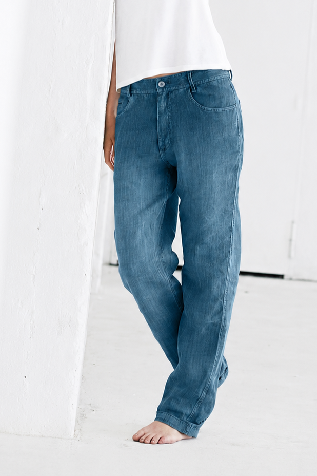 Hempage Herren vegan Hose Von Reef In BlaugrÃ¼n