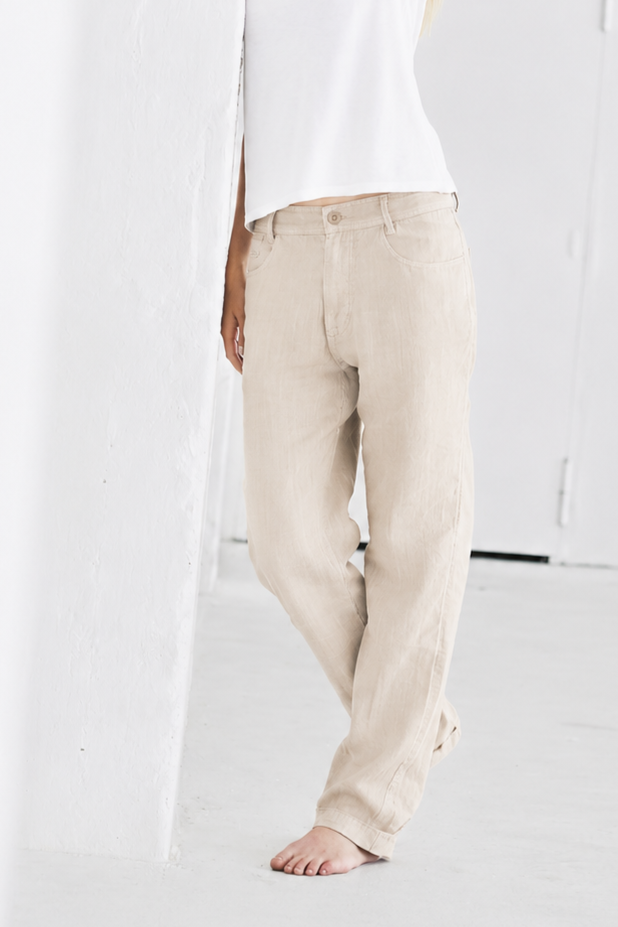Hempage Herren vegan Hose Strand Beige