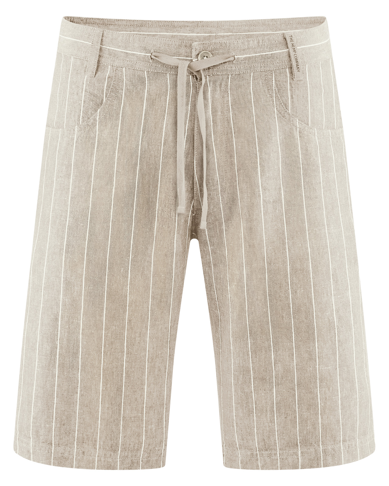 Hempage men vegan Shorts Striped Thistle Beige