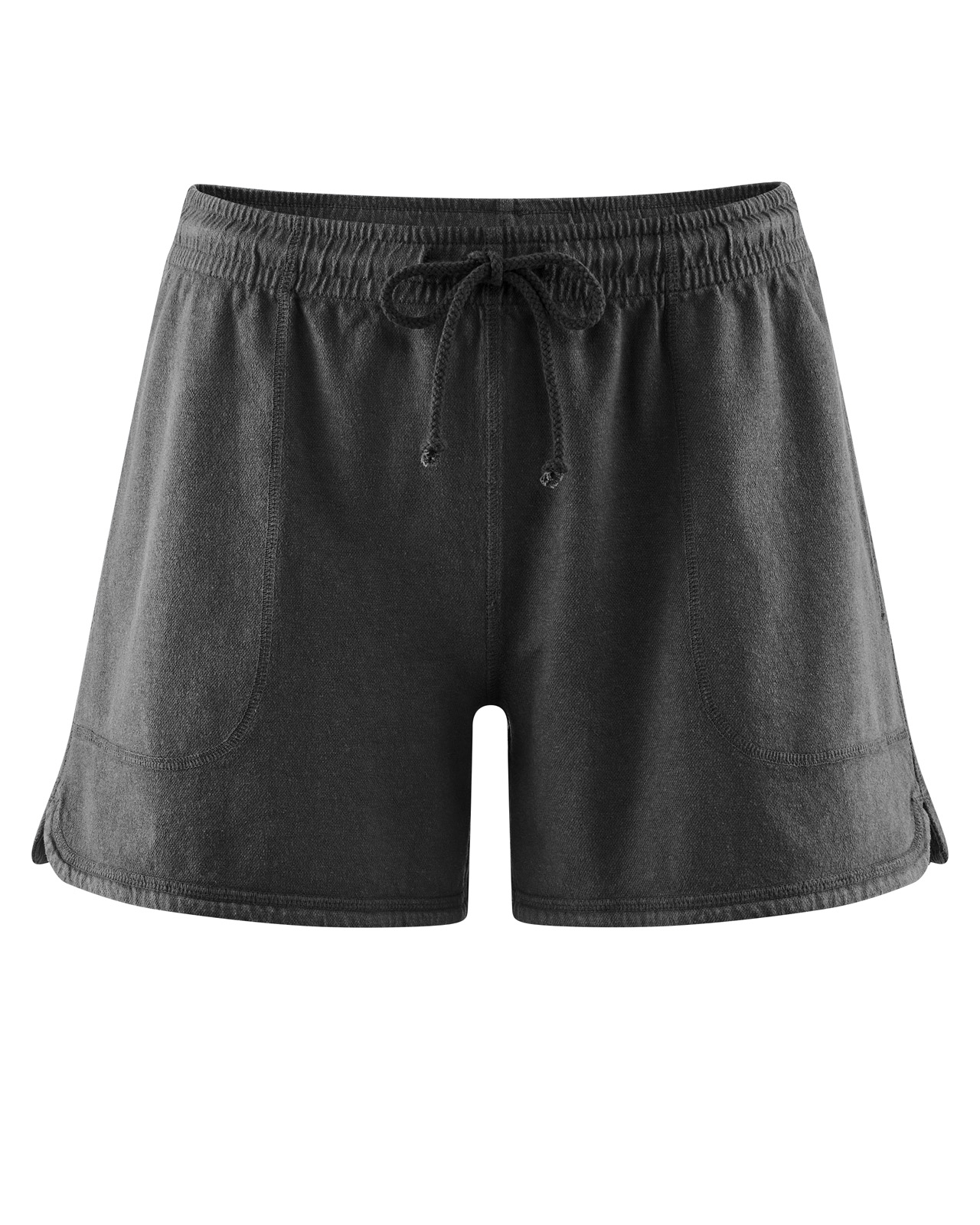 Hempage womens vegan Shorts Pique Jersey Black