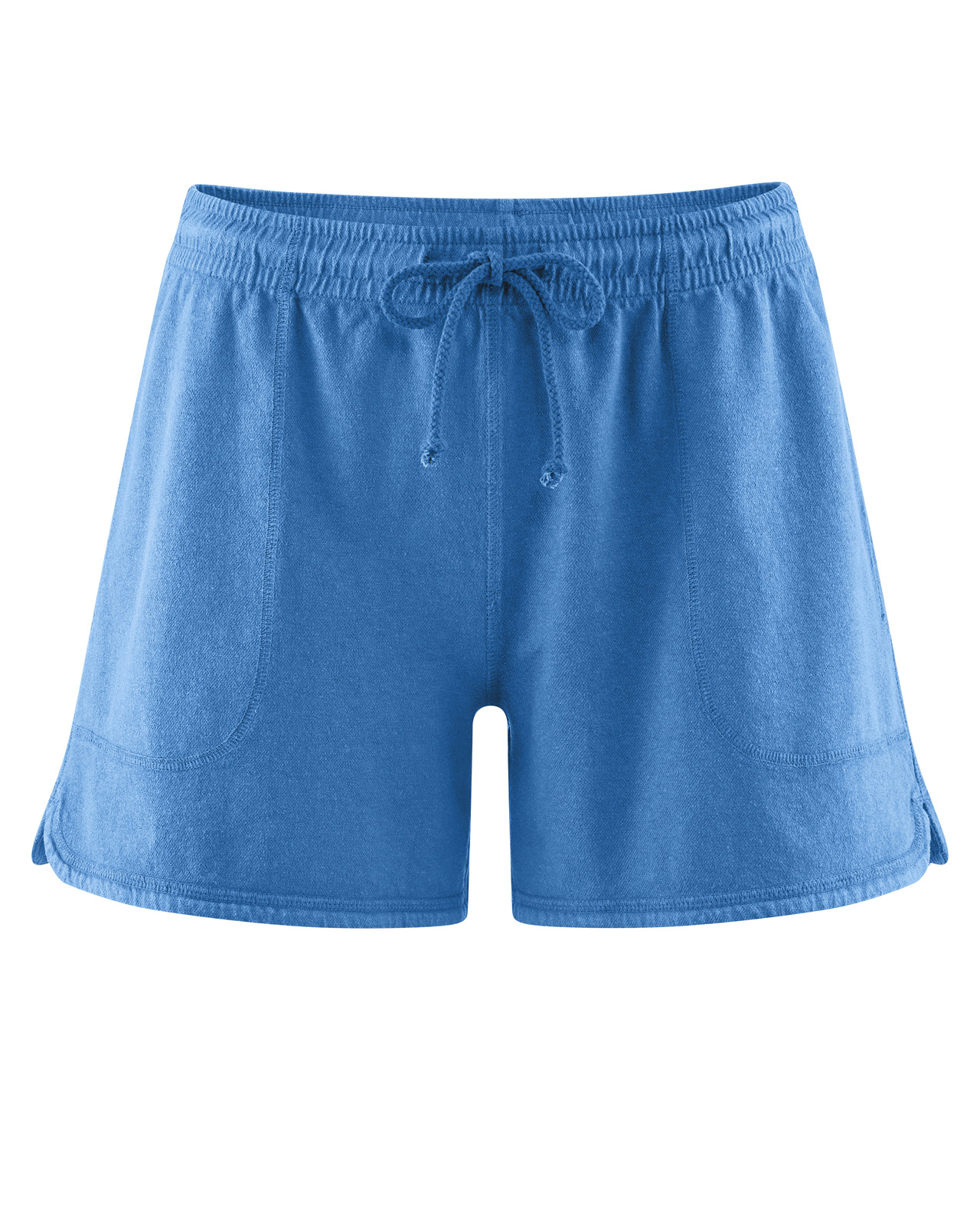 Hempage womens vegan Shorts Pique Jersey Ocean Blue