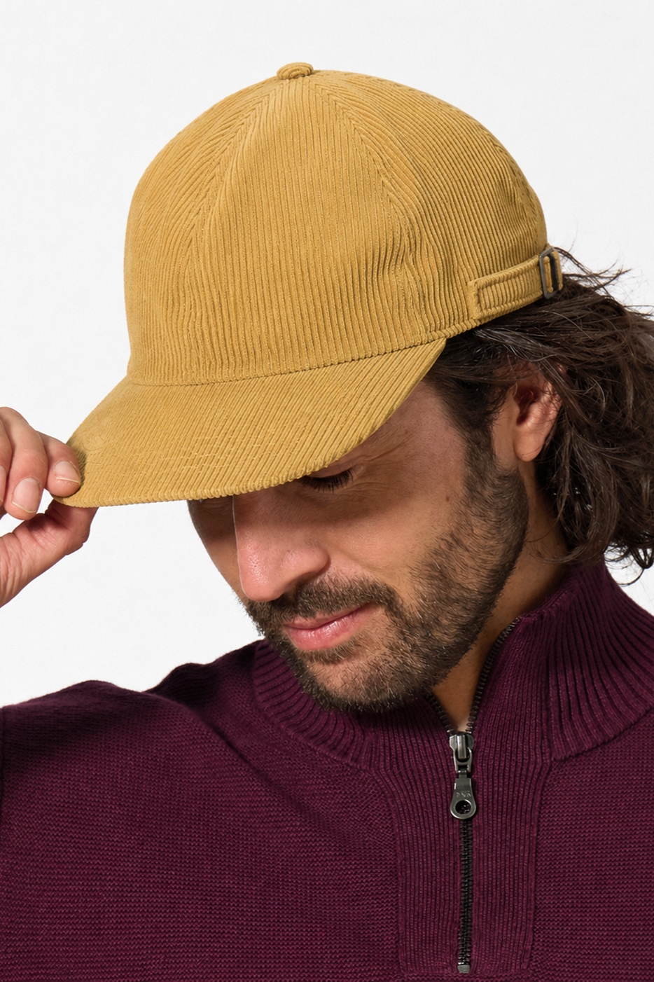 Hempage men vegan Baseball Cap Dijon Yellow