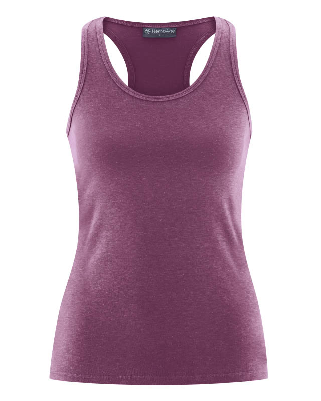 Hempage womens vegan Tank Top Yoga Purple