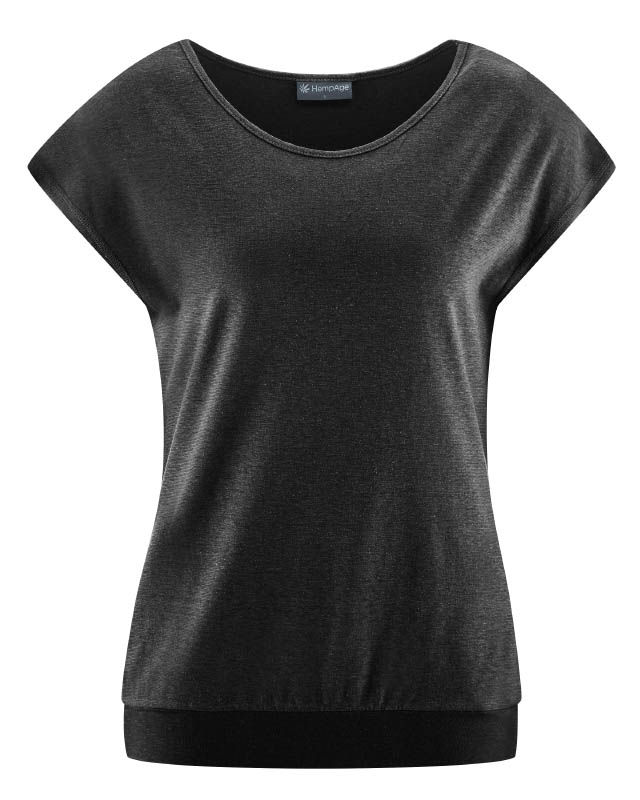 Hempage womens vegan Yoga Shirt Sleeveless Black