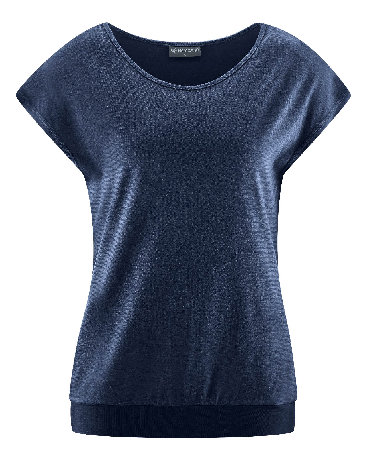 Hempage womens vegan Yoga Shirt Sleeveless Navy
