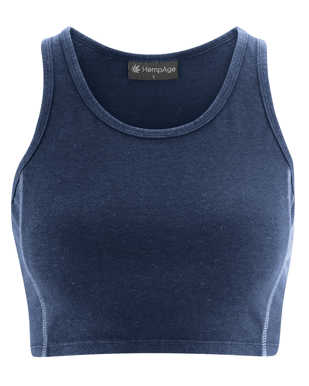 Hempage womens vegan Yoga Top Basic Navy